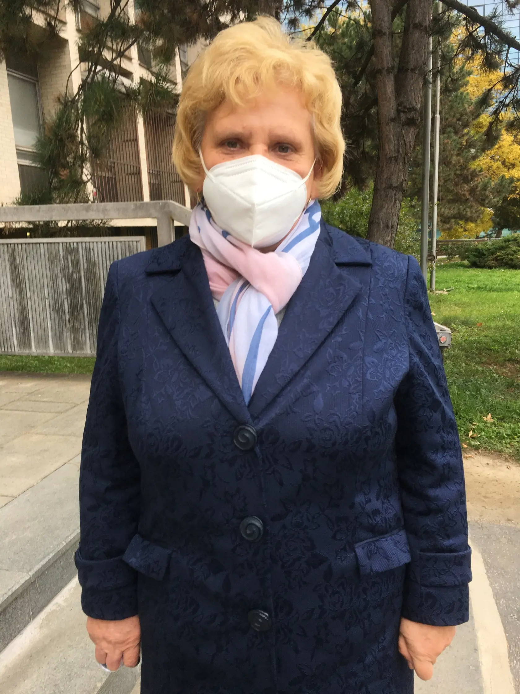 Viera Tomková, ktorá zastupovala na proteste šéfku odborov pri Krajskom súde v Košiciach, pracuje tu 37 rokov.