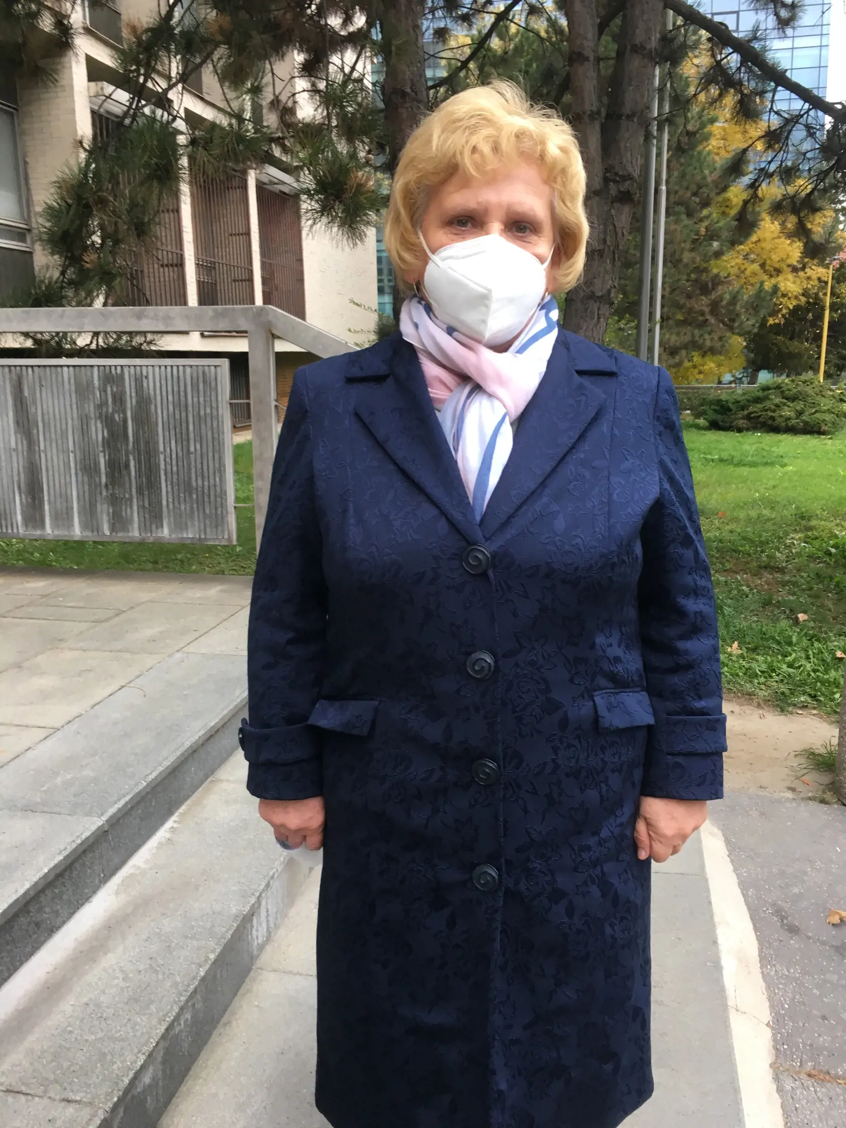 Viera Tomková, ktorá zastupovala na proteste šéfku odborov pri Krajskom súde v Košiciach, pracuje tu 37 rokov.