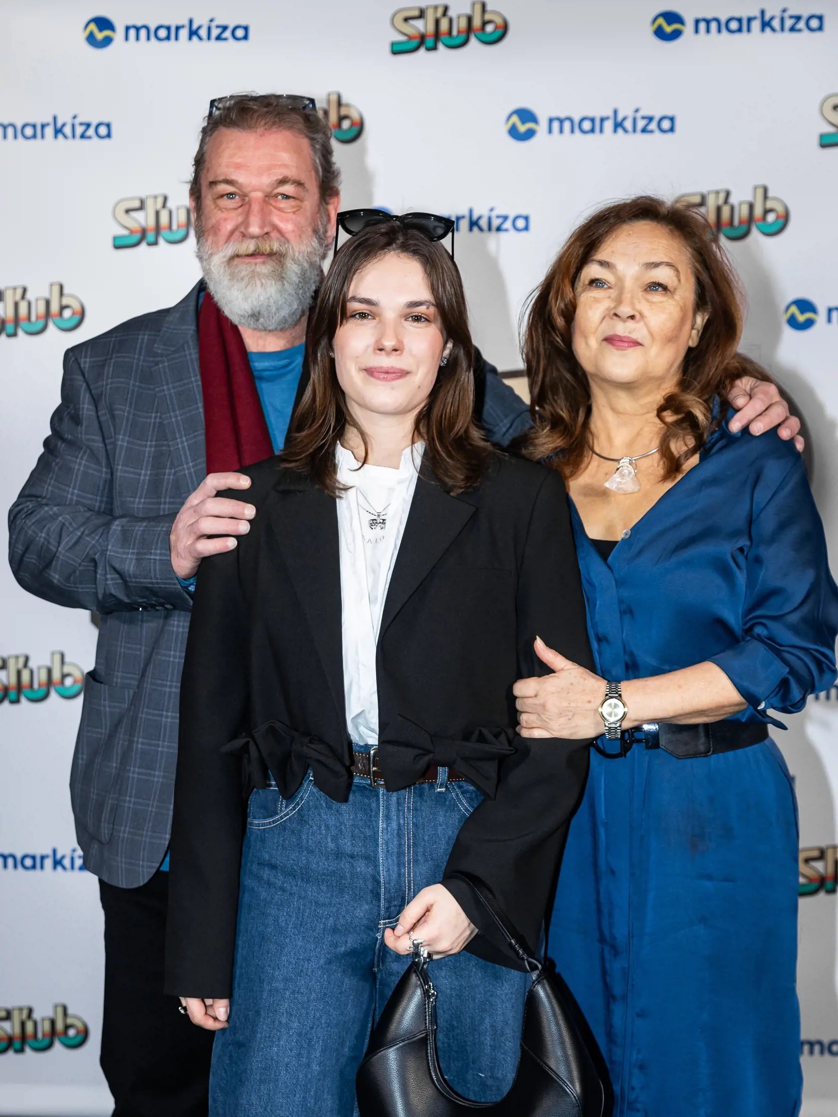 Premiéra denného televízneho seriálu “SĽUB” v Bratislave. Na snímke Michal Ďuriš, Dagmar Sanitrová a Paula Lopatovská.