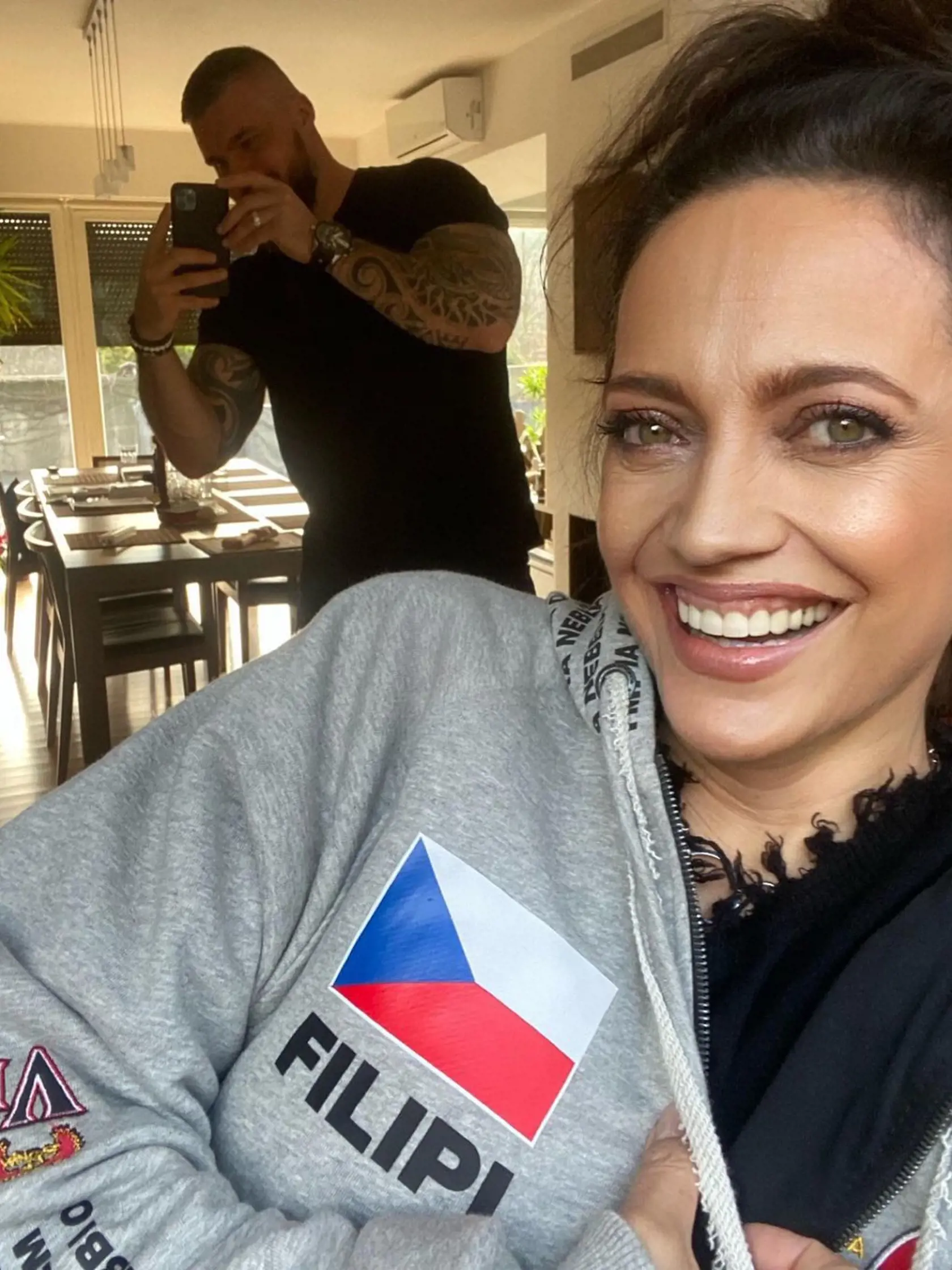 Speváčka Lucie Bílá s partnerom Radkom Filipim