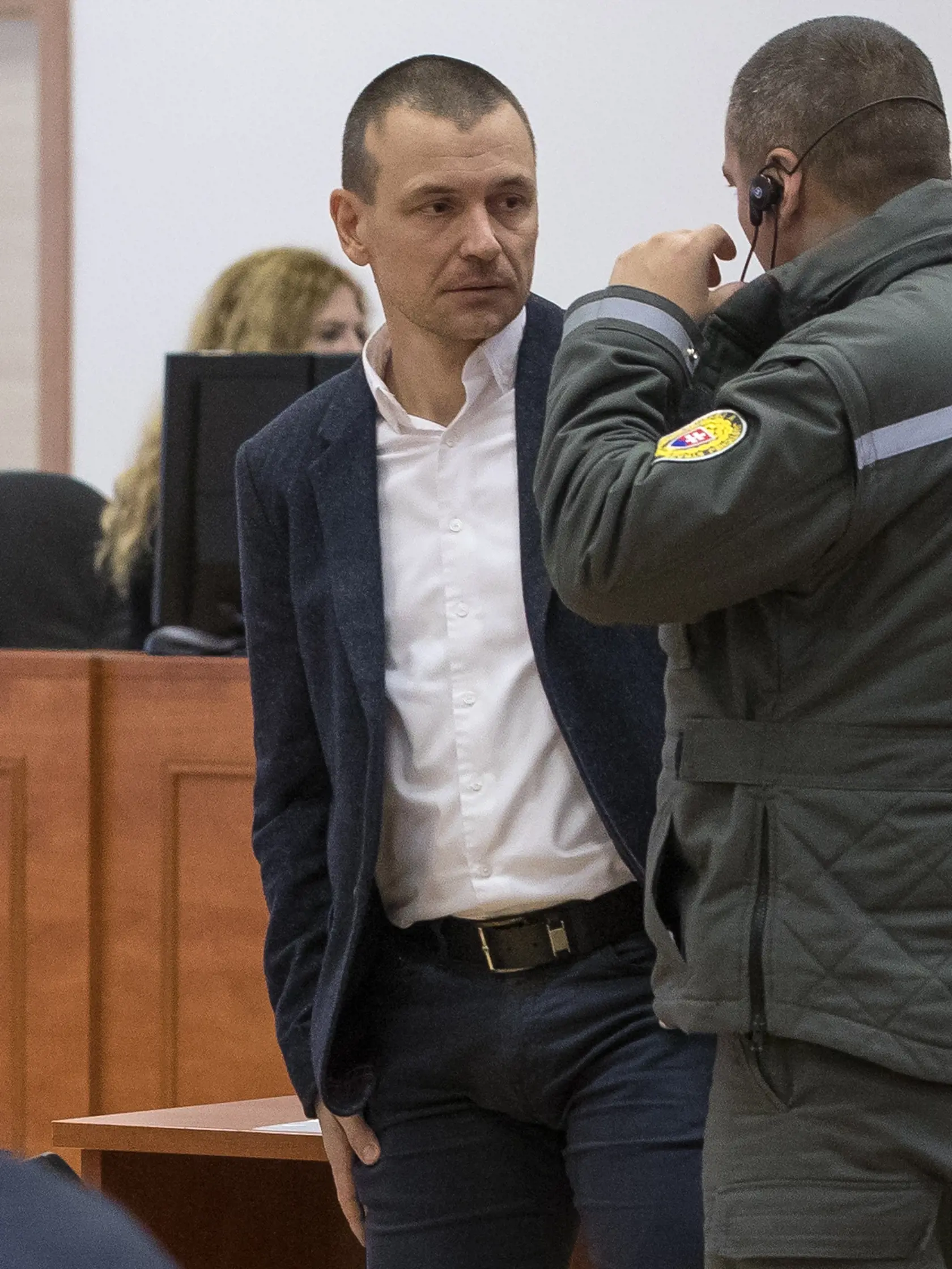 Tretie pojednávanie na Špecializovanom trestnom súde v Pezinku vo veci vraždy investigatívneho novinára Jána Kuciaka a jeho snúbenice Martiny Kušnírovej. Na snímke je svedok Peter Tóth.