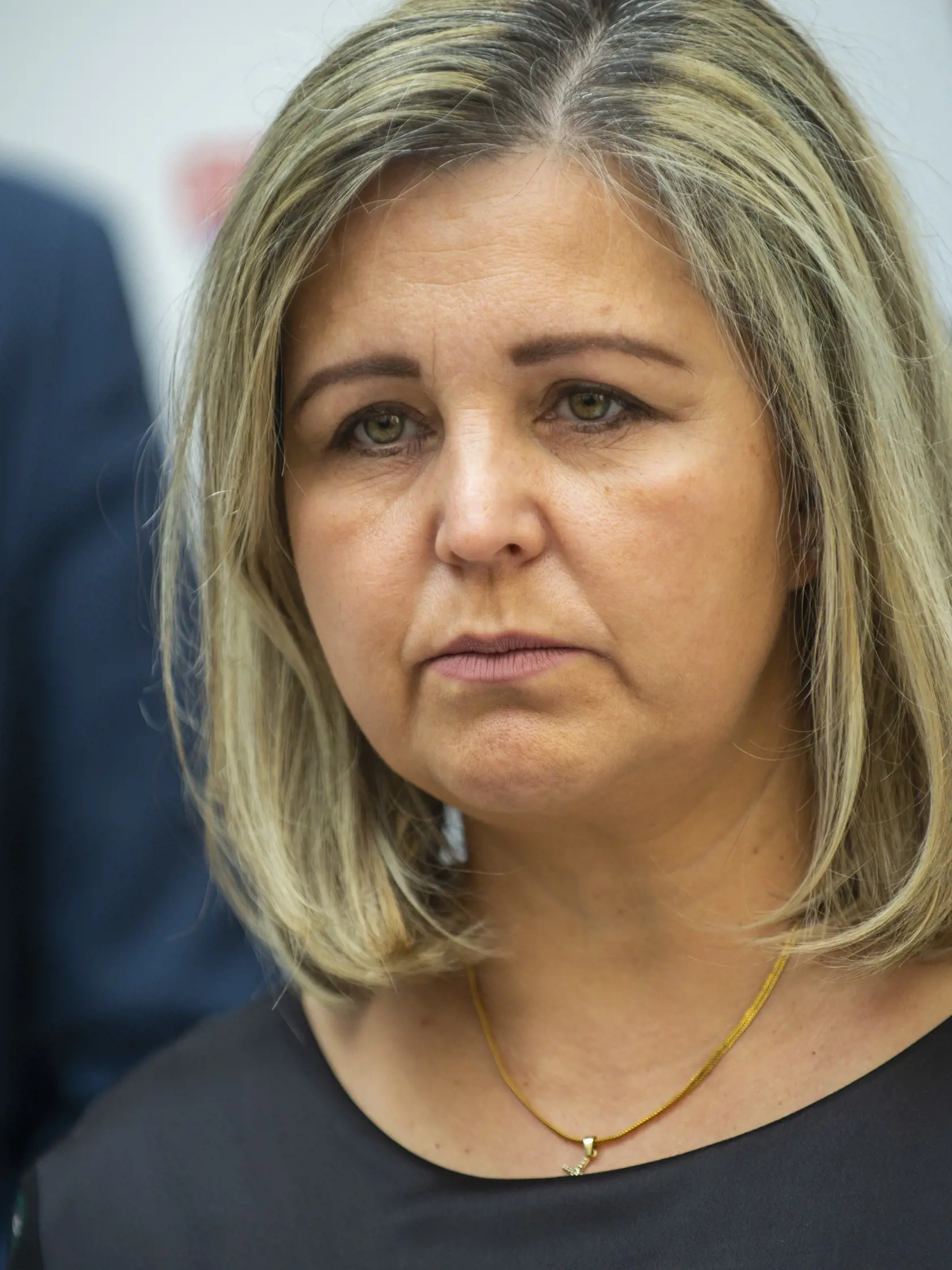 Na snímke predsedníčka Žilinského samosprávneho kraja (ŽSK) Erika Jurinová počas tlačovej konferencie k optimalizácii sieti nemocníc v Bratislave vo štvrtok 6. apríla 2023.