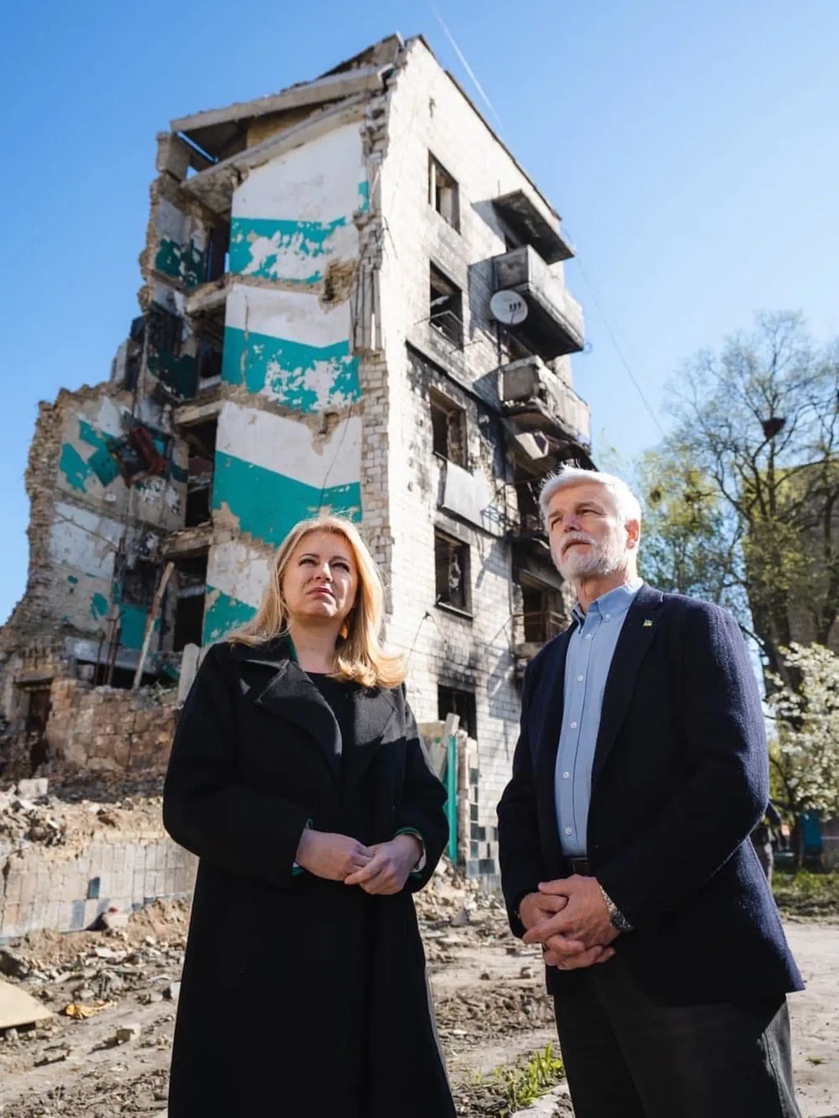 Čaputová a Pavel navštívili ukrajinské mesto Boroďanka.