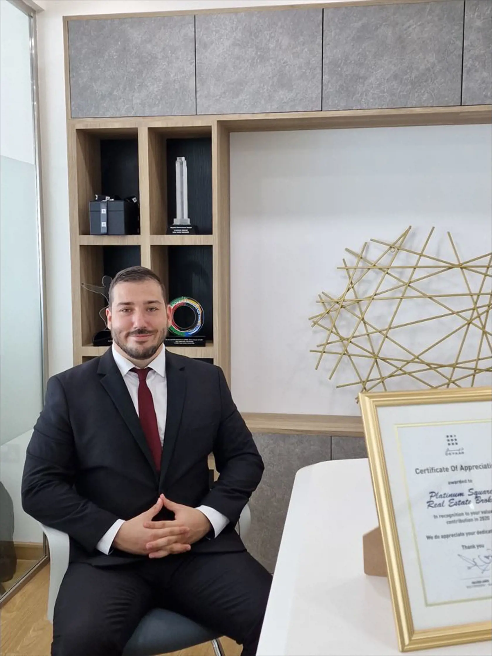 Ing. Dávid Lehotský s oceneniami Platinum Square