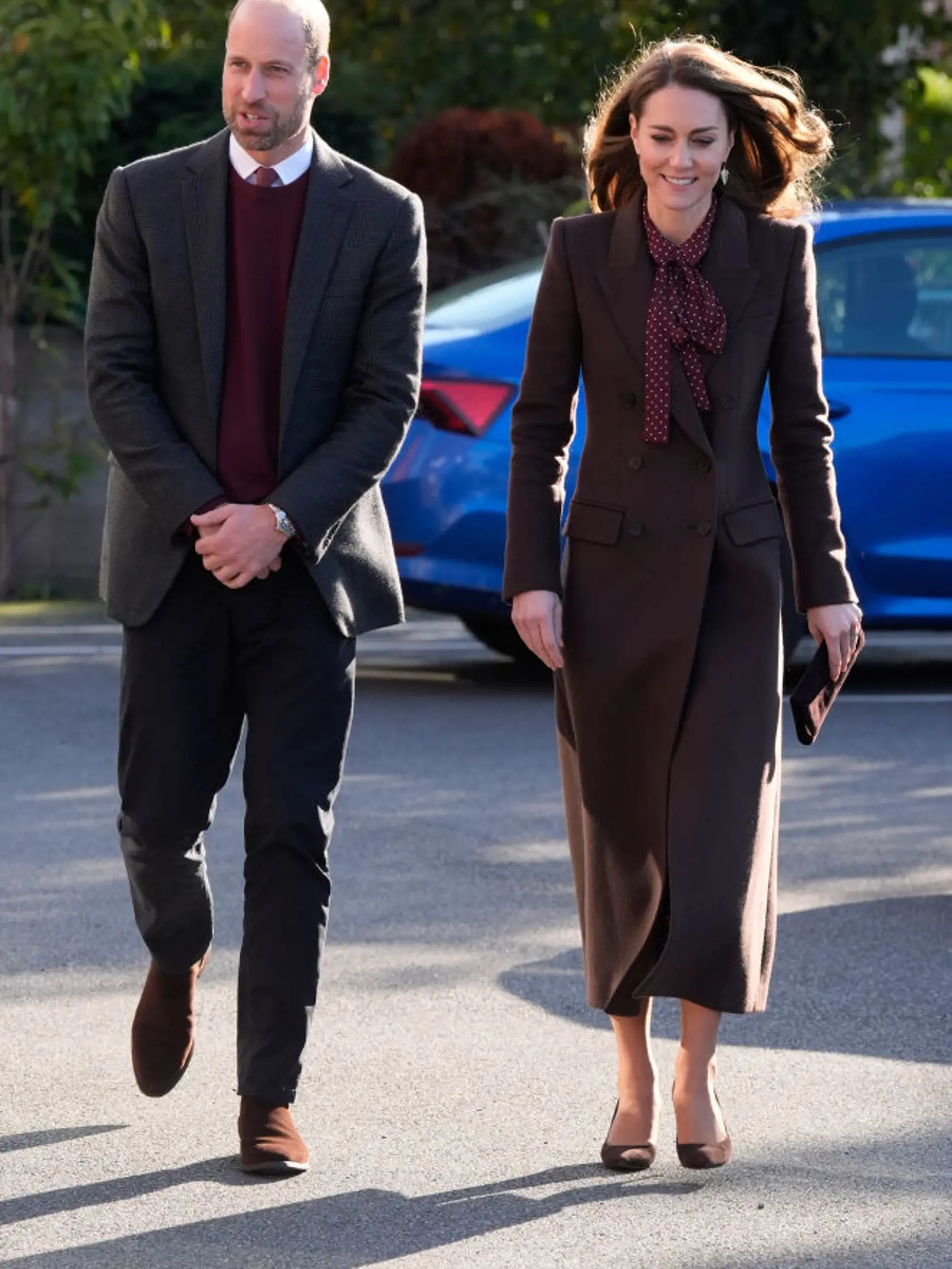 SOUTHPORT, ENGLAND - OCTOBER 10: Prince William, Prince of Wales and Catherine, Princess of Wales arrive for a visit to Southport Community Centre on October 10, 2024 in Southport, England. Earlier this year, Bebe King (6), Elsie Dot Stancombe (7) and Alice da Silva Aguiar (9) died after a mass stabbing at a children's Taylor Swift-themed dance class on July 29 in the Merseyside town of Southport.(Photo by Danny Lawson - WPA Pool/Getty Images)