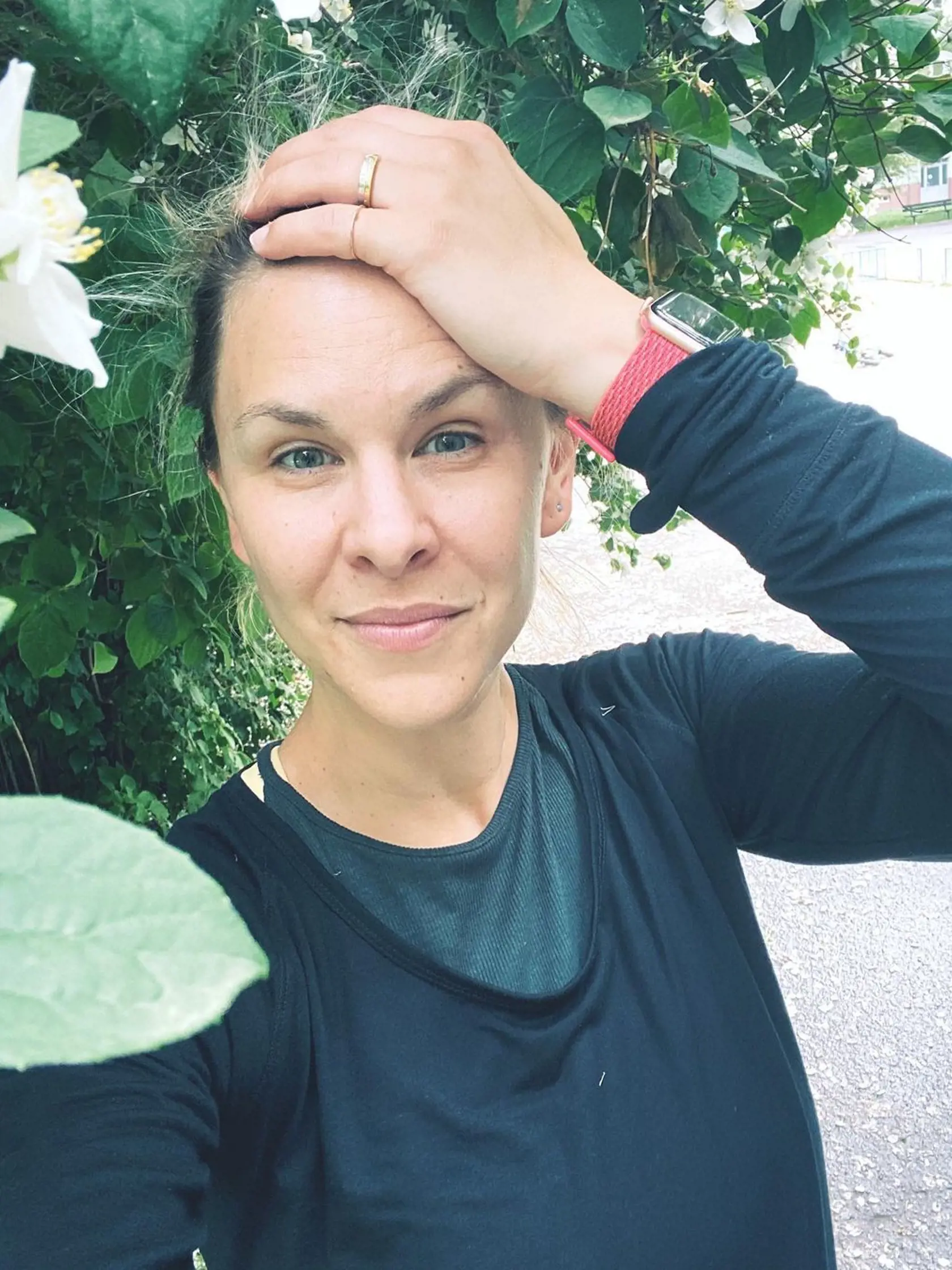 Kristína Tormová po behu. 