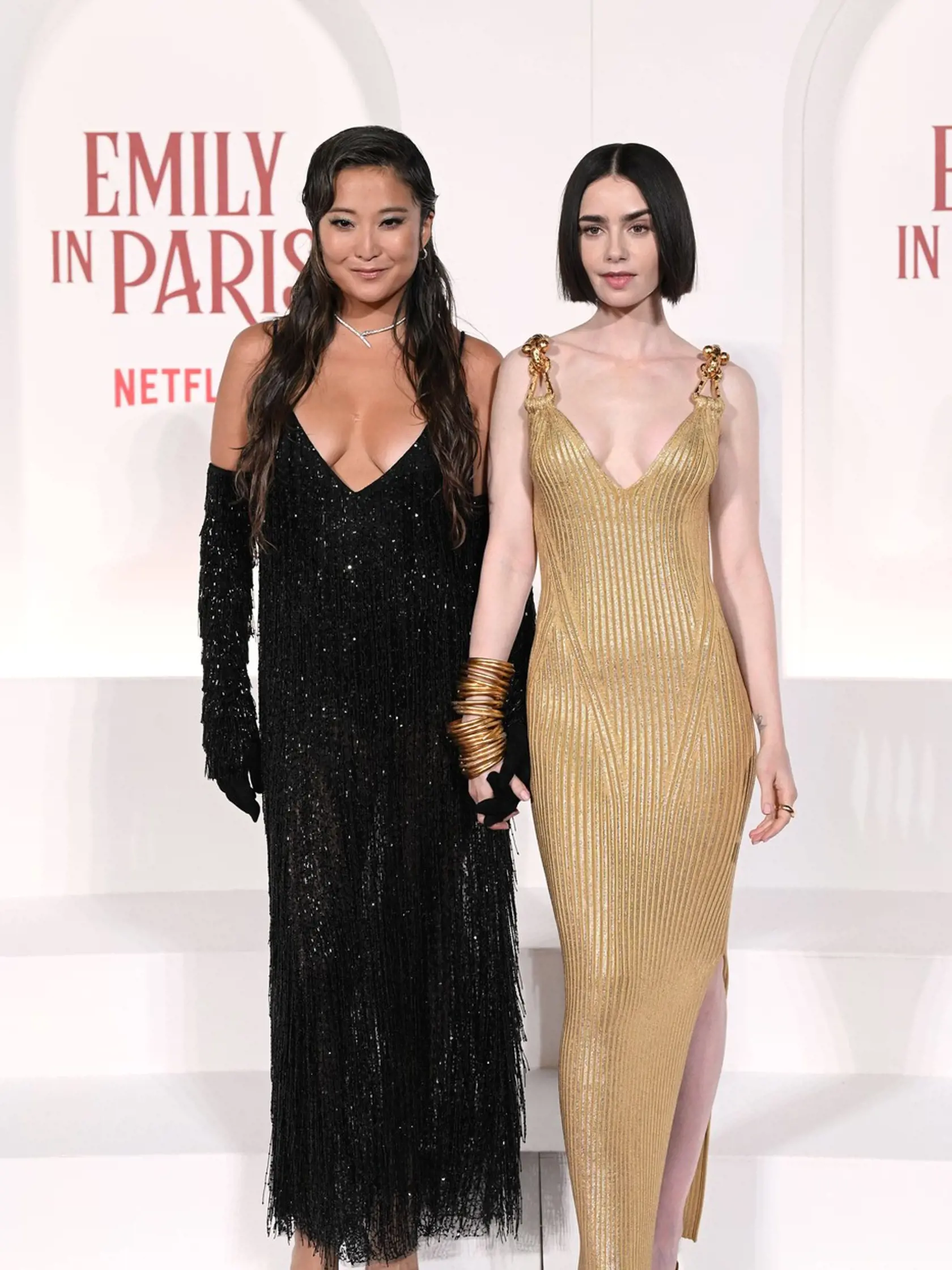 Premiéra 4. série seriálu Emily In Paris v Ríme, na fotke Ashley Park a Lily Collins.