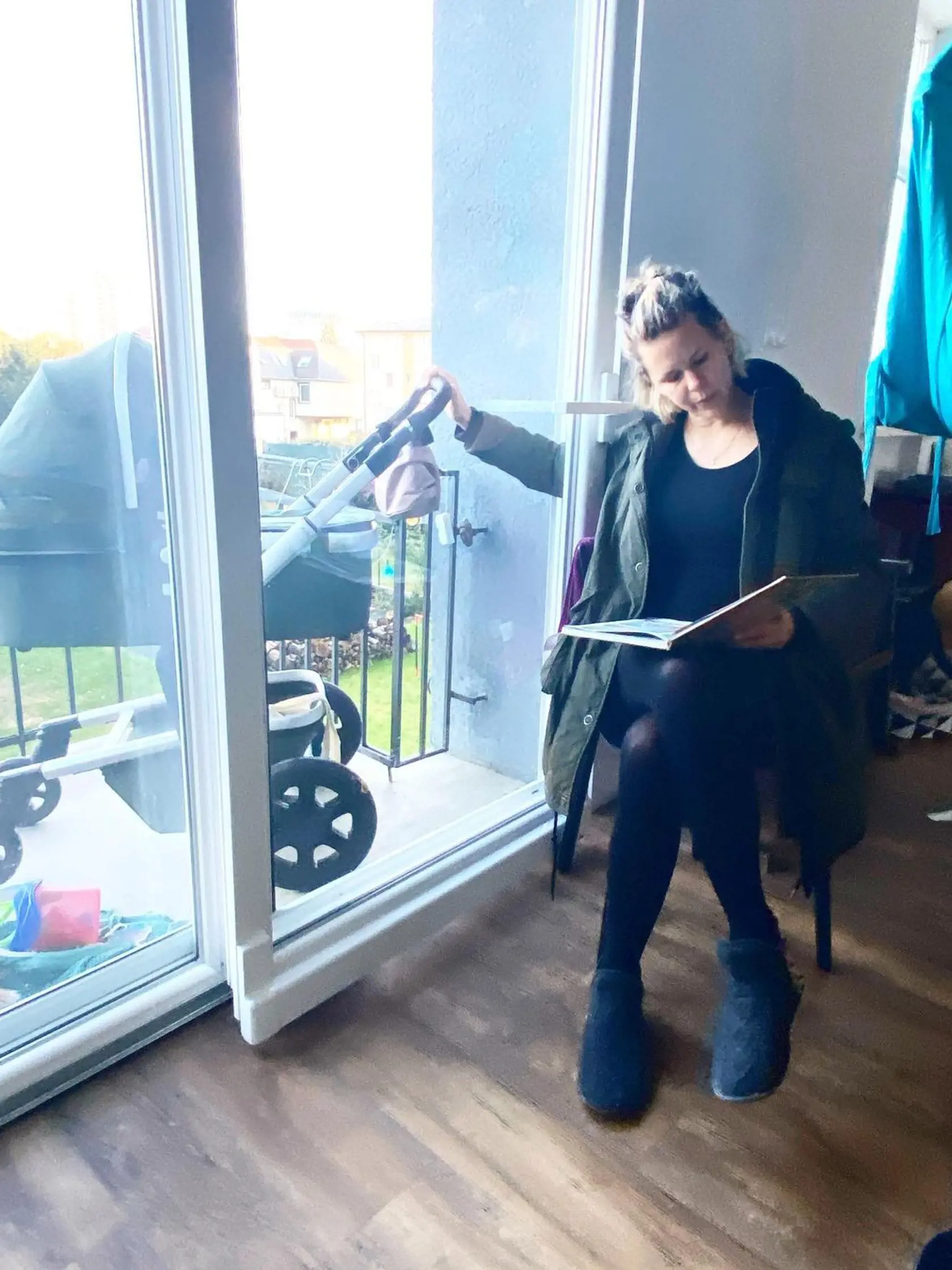 Kristína Tormová využíva malý balkónik naplno.