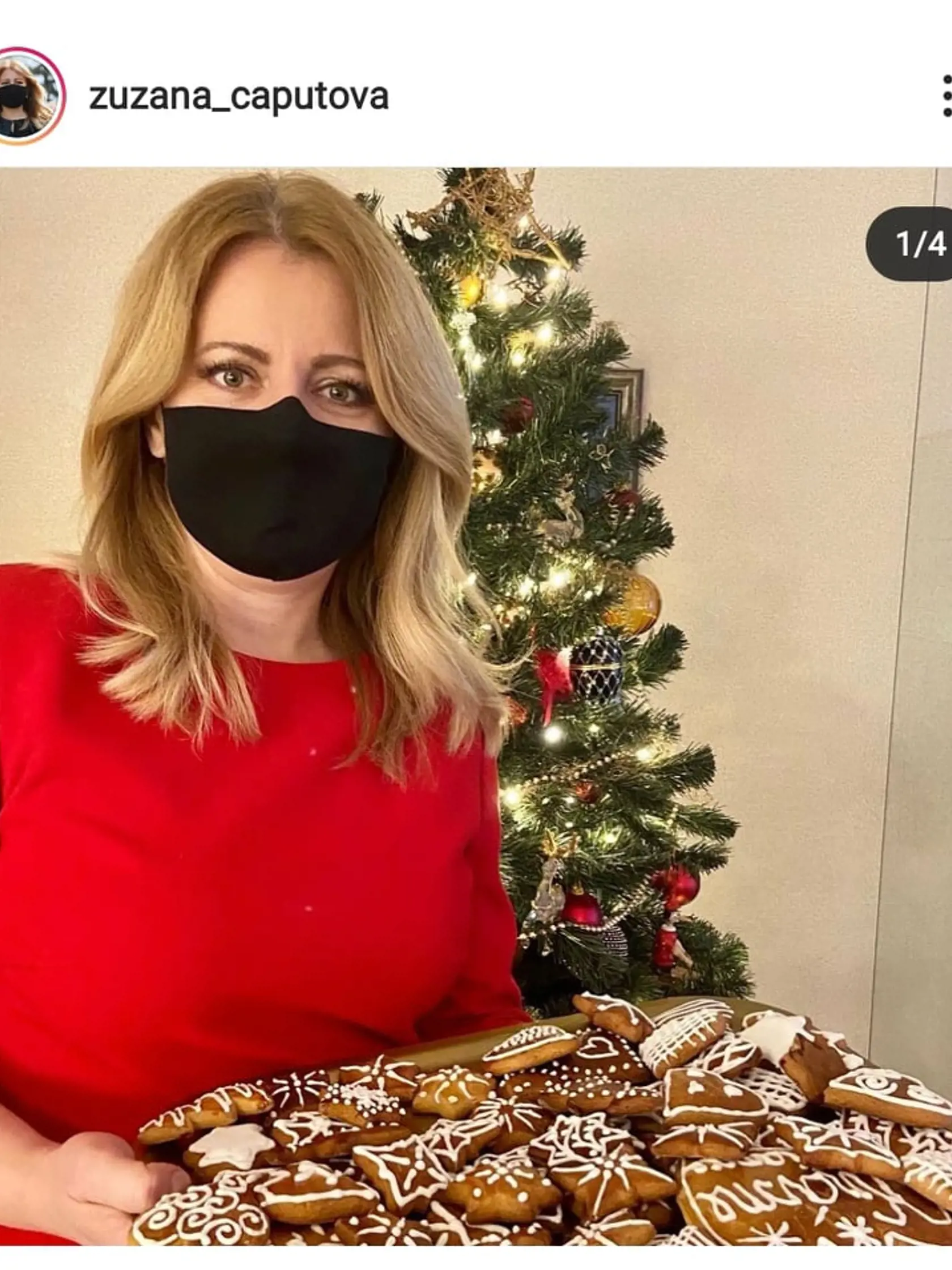 Zuzana Čaputová napiekla zdravotníkom perníčky.