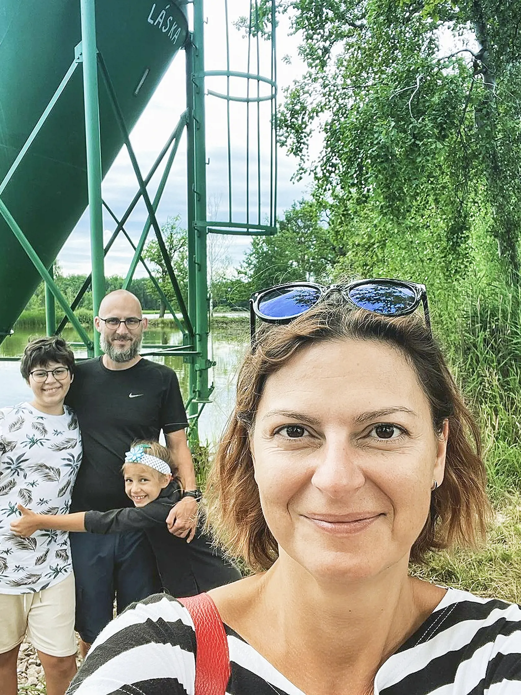 Lujza s rodinou