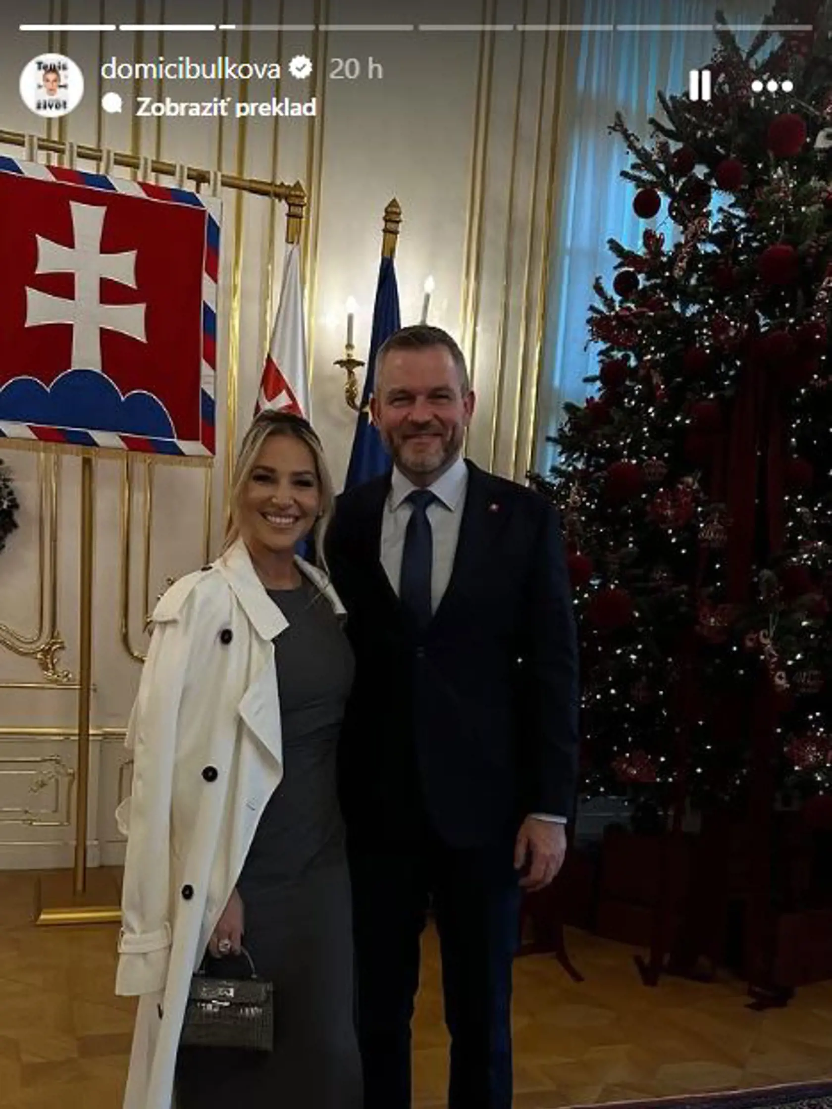 Cibulková so špeciálnym mini aligátorom u prezidenta Pellegriniho. Reč je o jej kabelke. Pozrite na ten skvost.