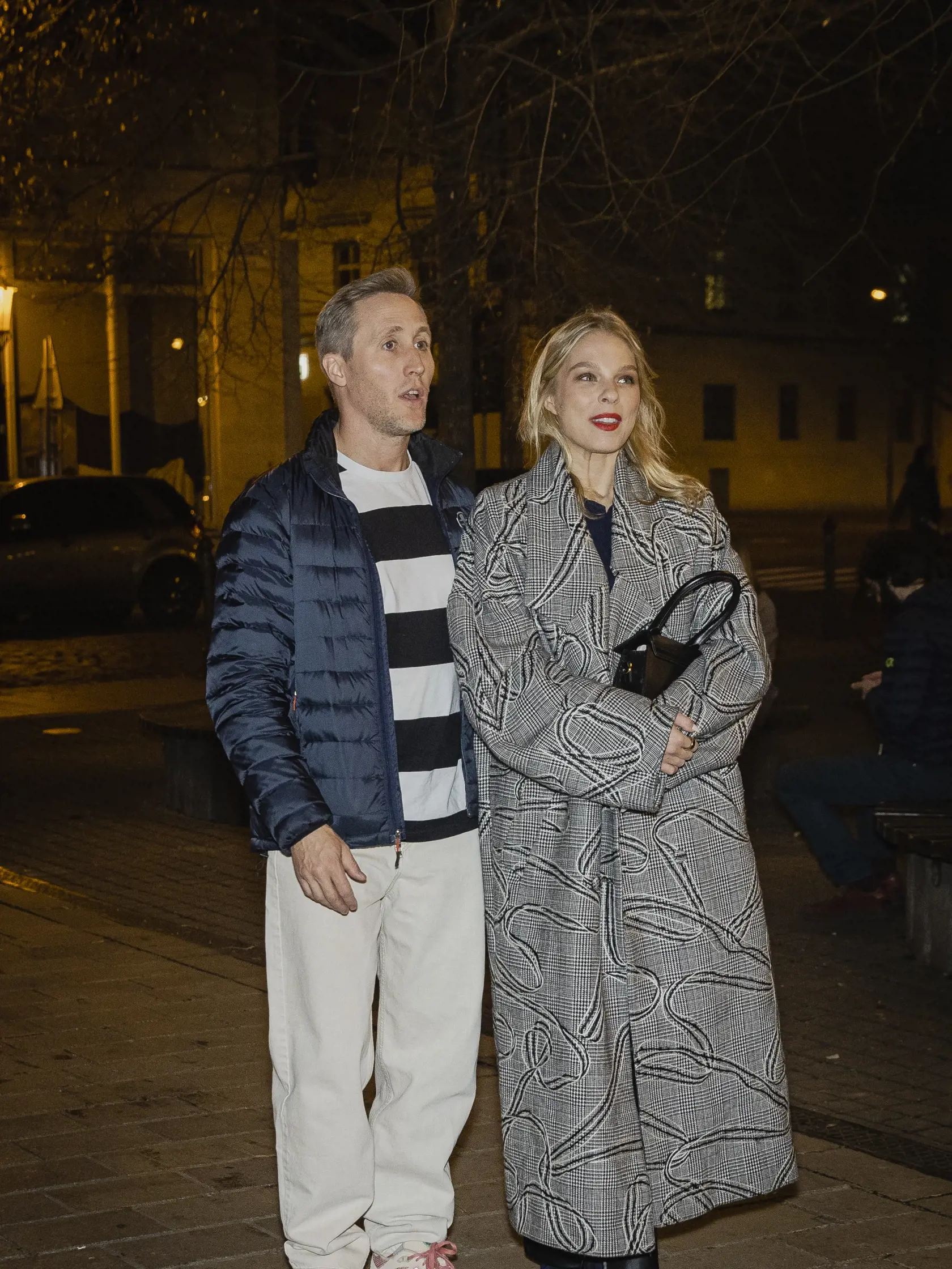 Na snímke Matej Cifra s manželkou Veronikou počas slávnostnej premiéry dokumentárneho filmu Kuciak: Vražda novinára, ktorá sa uskutočnila symbolicky 21. 2. 2023 v bratislavskej Starej tržnici.