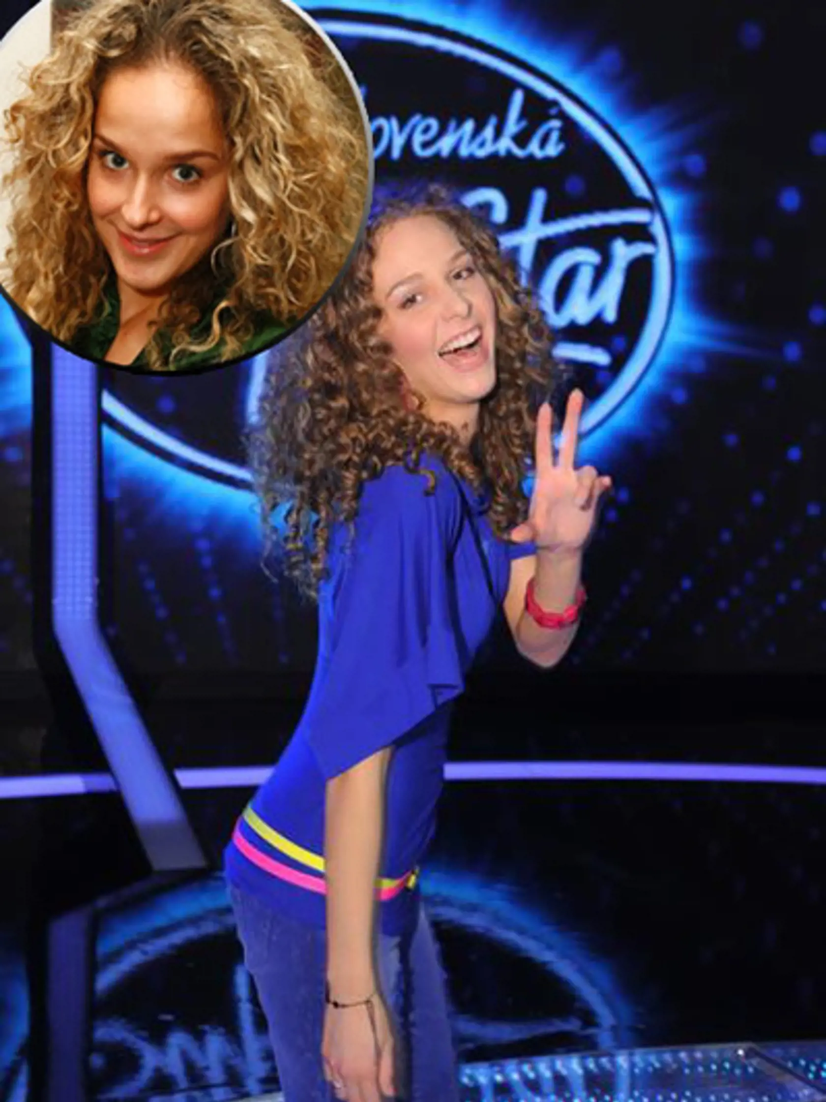 Simona
Fecková. V krúžku: Na fotke je Lucia, jedno
z dvojčiat
Molnárových.