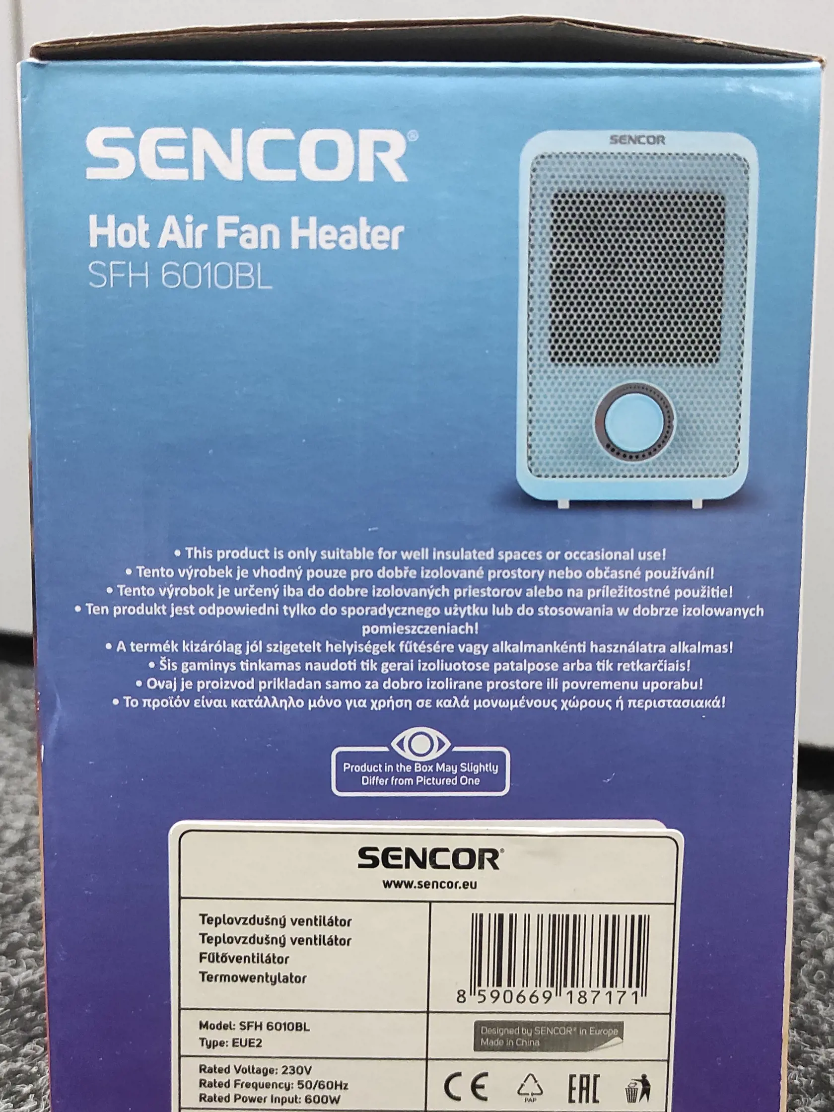 SOI upozorňuje na nebezpečný výrobok: TEPLOVZDUŠNÝ VENTILÁTOR SENCOR MODEL SFH 601BL