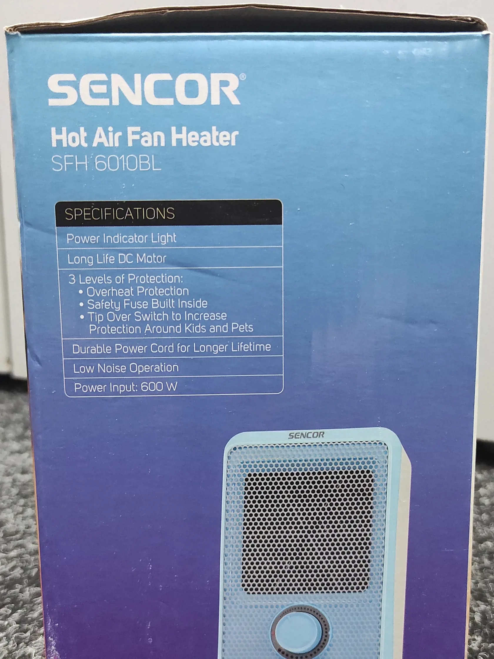 SOI upozorňuje na nebezpečný výrobok: TEPLOVZDUŠNÝ VENTILÁTOR SENCOR MODEL SFH 601BL