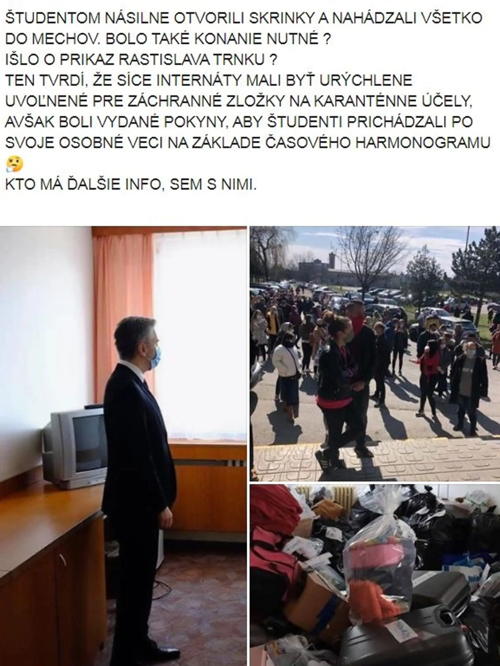 Reakcie jedného z poslancov.