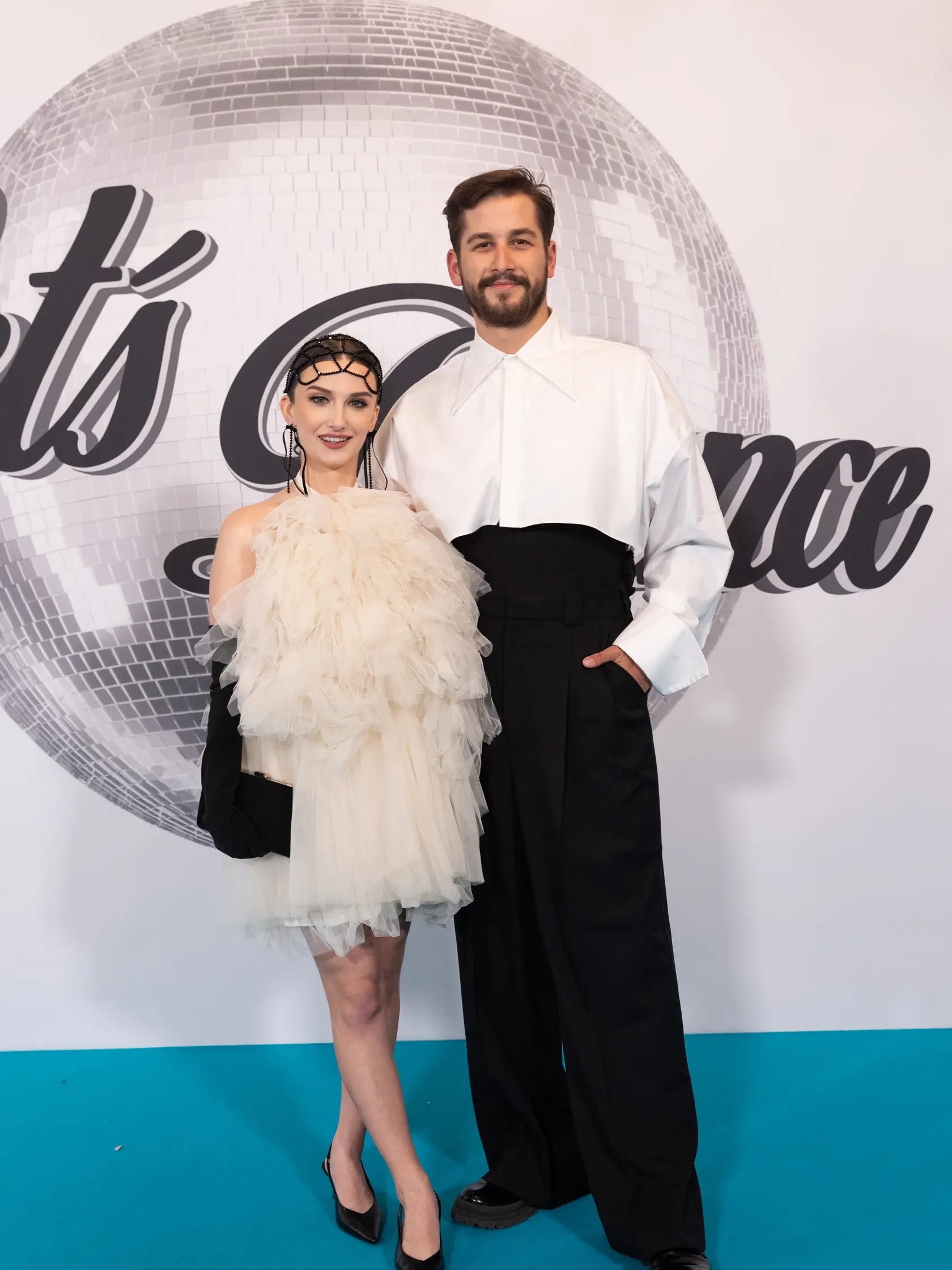 Na snímke tehotná Petra Dubayová a Jakub Jablonský počas šiesteho kola Let's dance 2025.