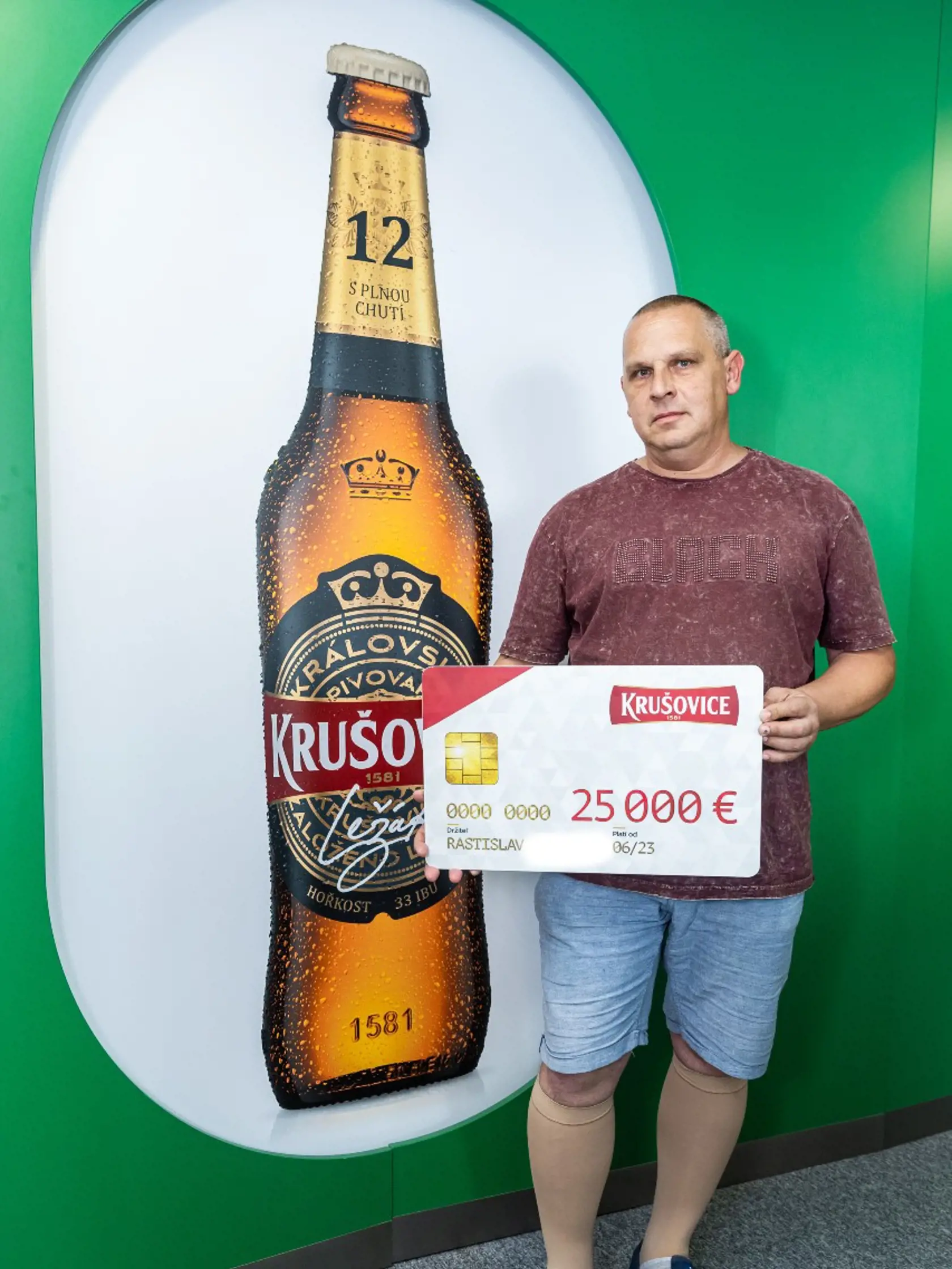 Rastislav vďaka obľúbenej značke piva vyhral hlavnú cenu.