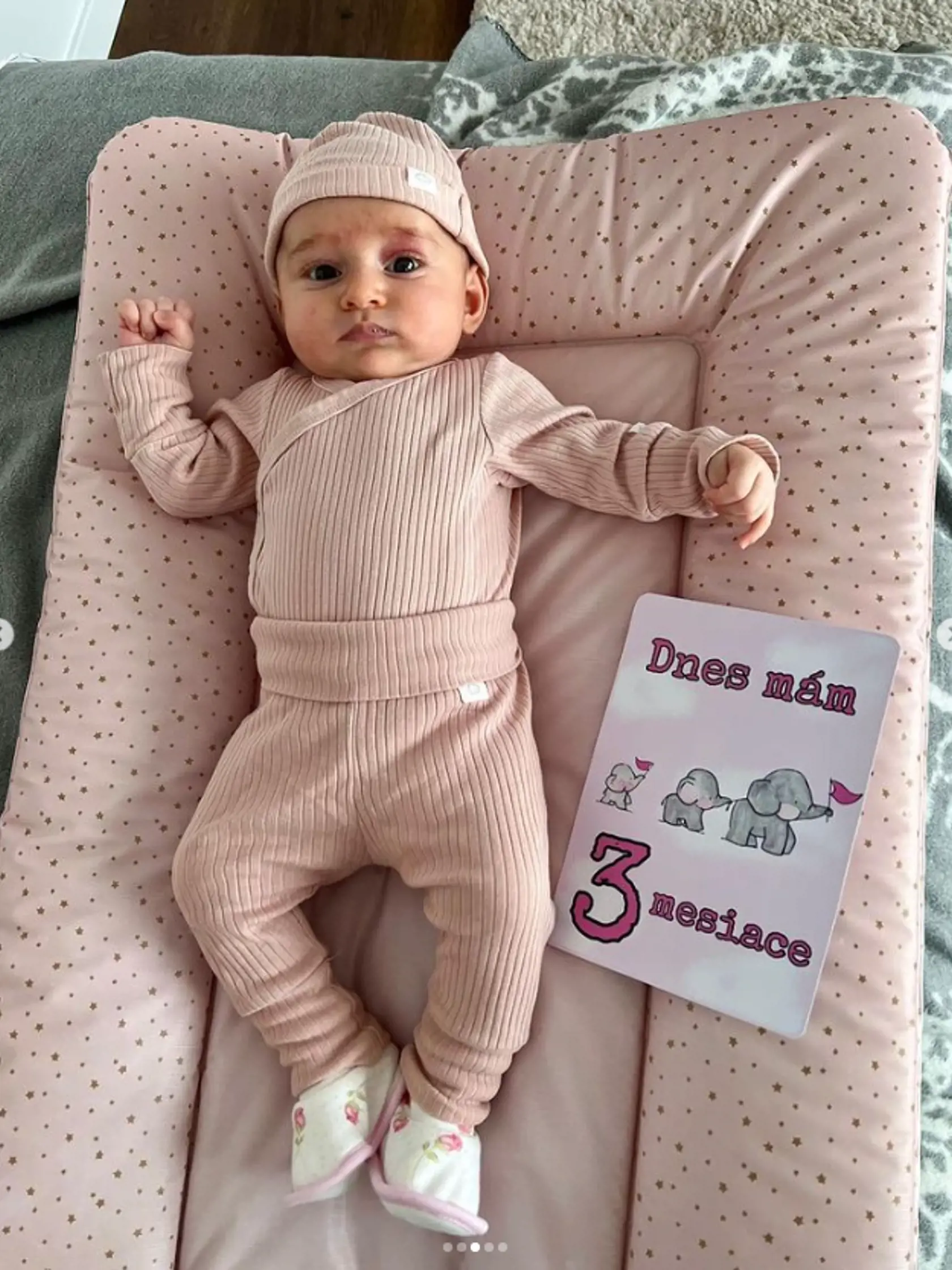 Vnučka Moniky Beňovej Larinka, oslávila 3 mesiace.