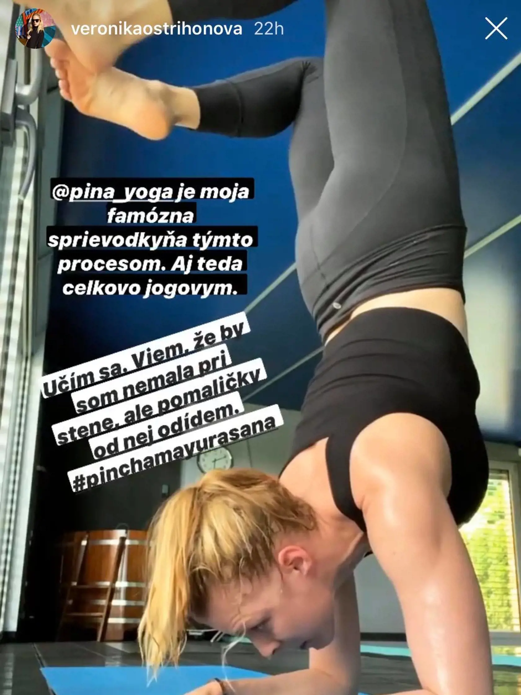 Veronika Cifrová Ostrihoňová a jej domáca jóga.
