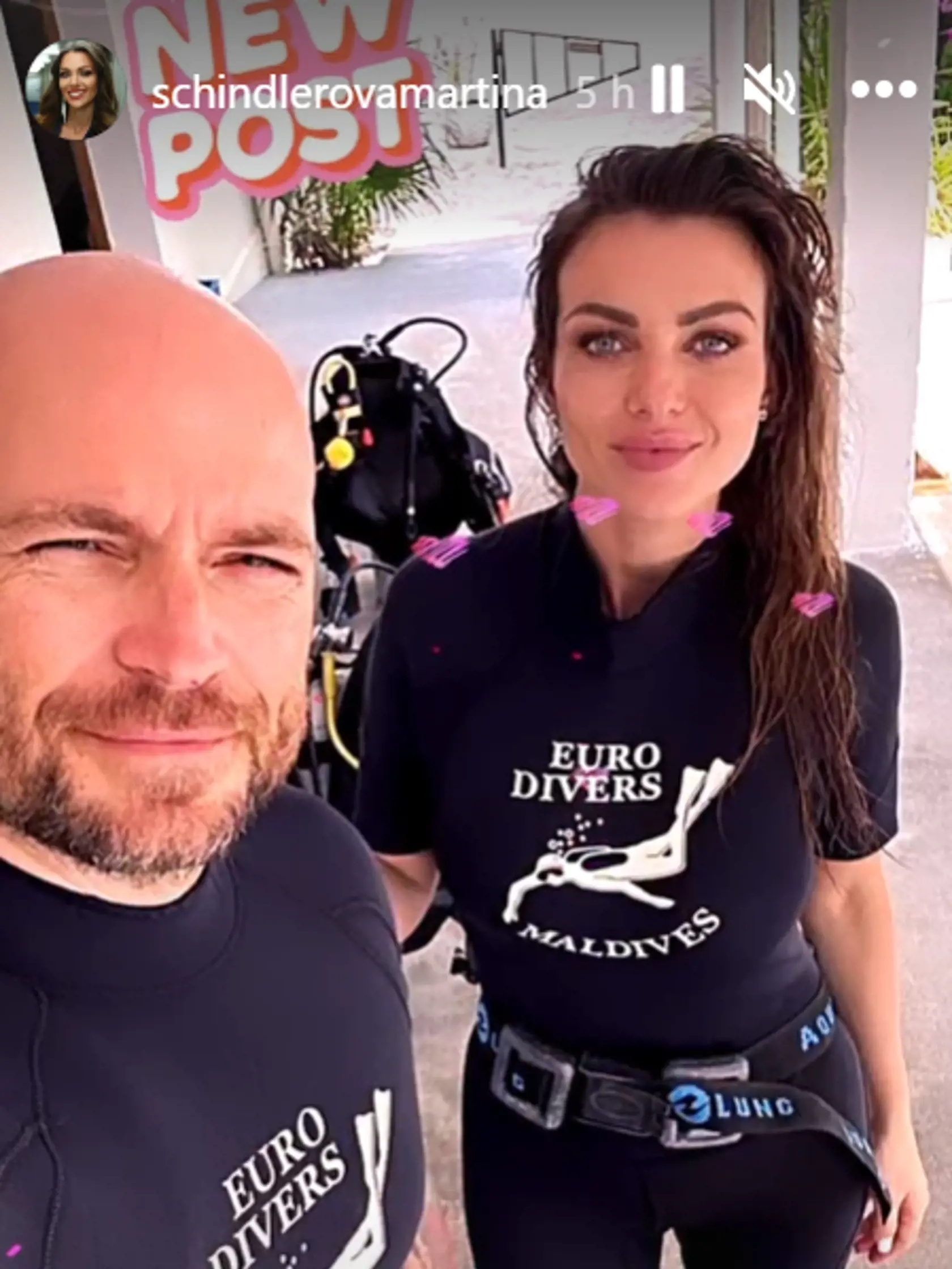 Martina Schindlerová s priateľom si na Maledivách užili aj potápanie.
