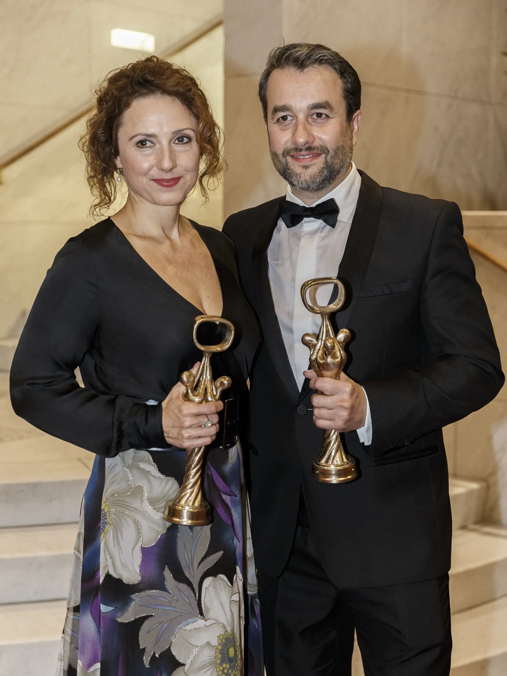 Na snímke počas párty po skončení priameho prenosu z galavečera OTO 2019. Na snímke Zuzana Mauréry a Vladimír Kobielsky.