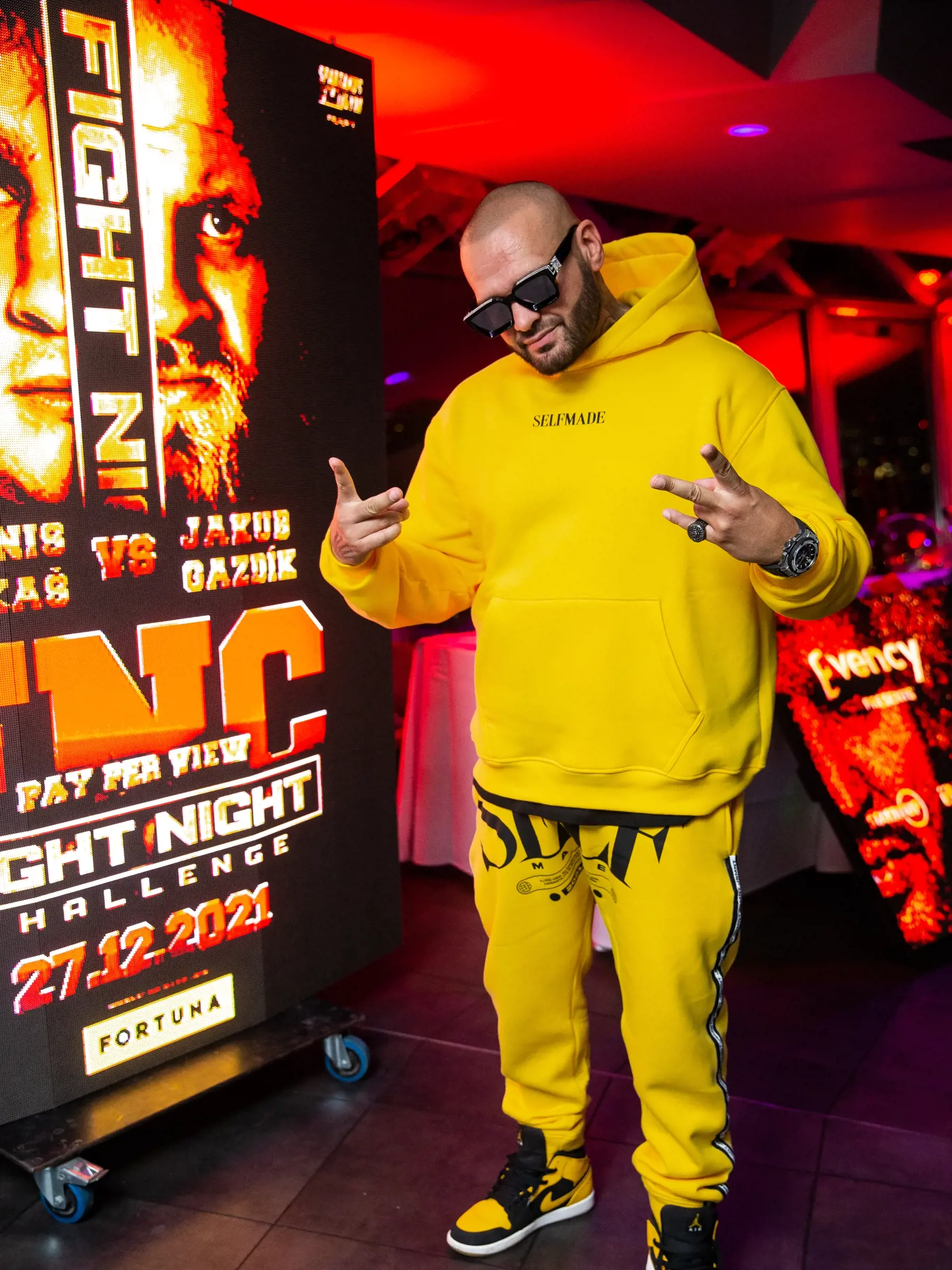 Tlačová konferencia pri príležitosti predstavenia zápasových dvojíc na "FNC Fight Night" v Bratislave. Na snímke Patrik "Rytmus" Vrbovský.