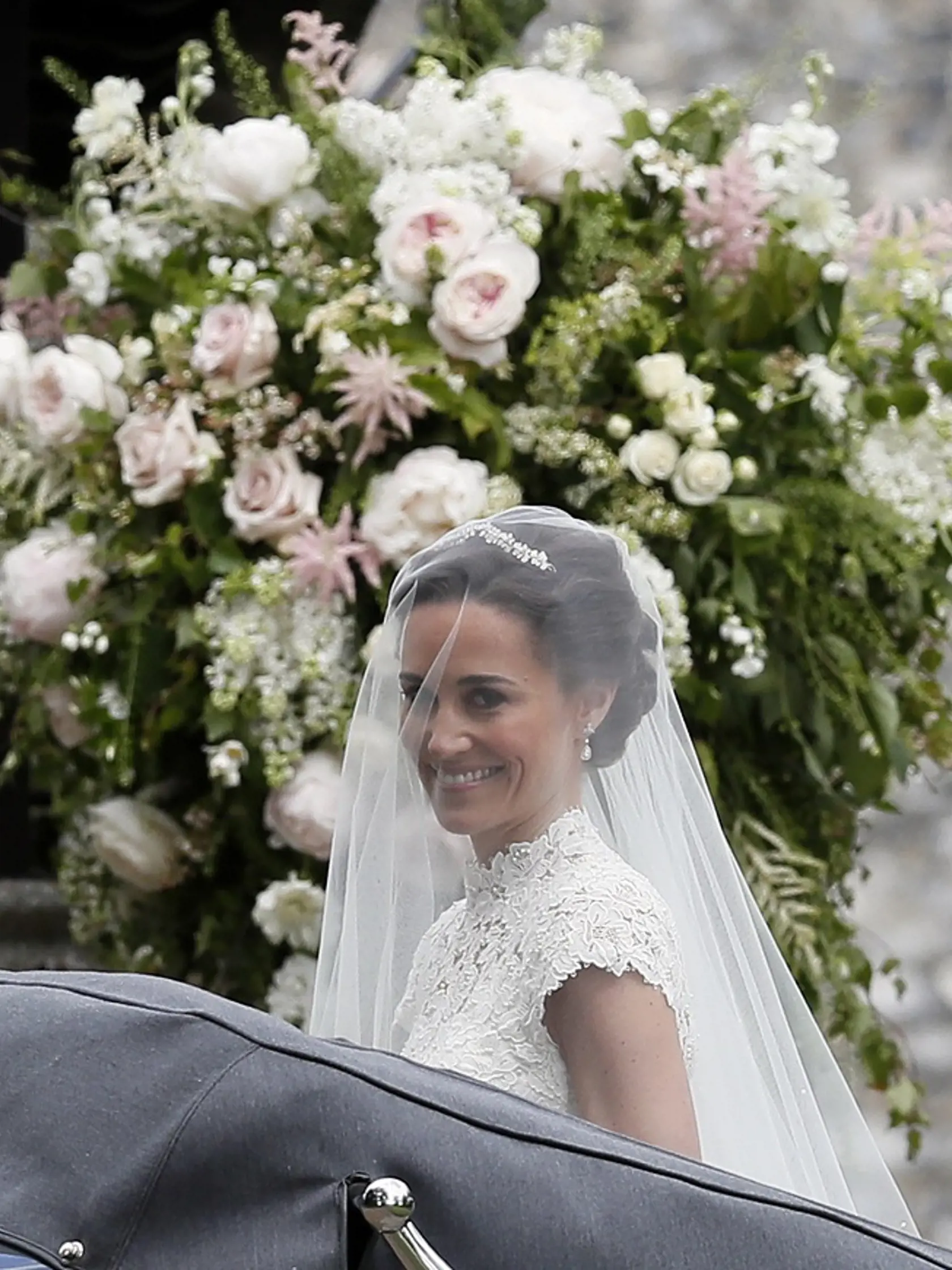 Pippa Middleton arrives for her wedding to James Matthews at St Mark's Church in Englefield, England Saturday, May 20, 2017. Middleton, the sister of Kate, Duchess of Cambridge is to marry hedge fund manager James Matthews in a ceremony Saturday where her niece and nephew Prince George and Princess Charlotte are in the wedding party, along with sister Kate and princes Harry and William. (AP Photo/Kirsty Wigglesworth, Pool)