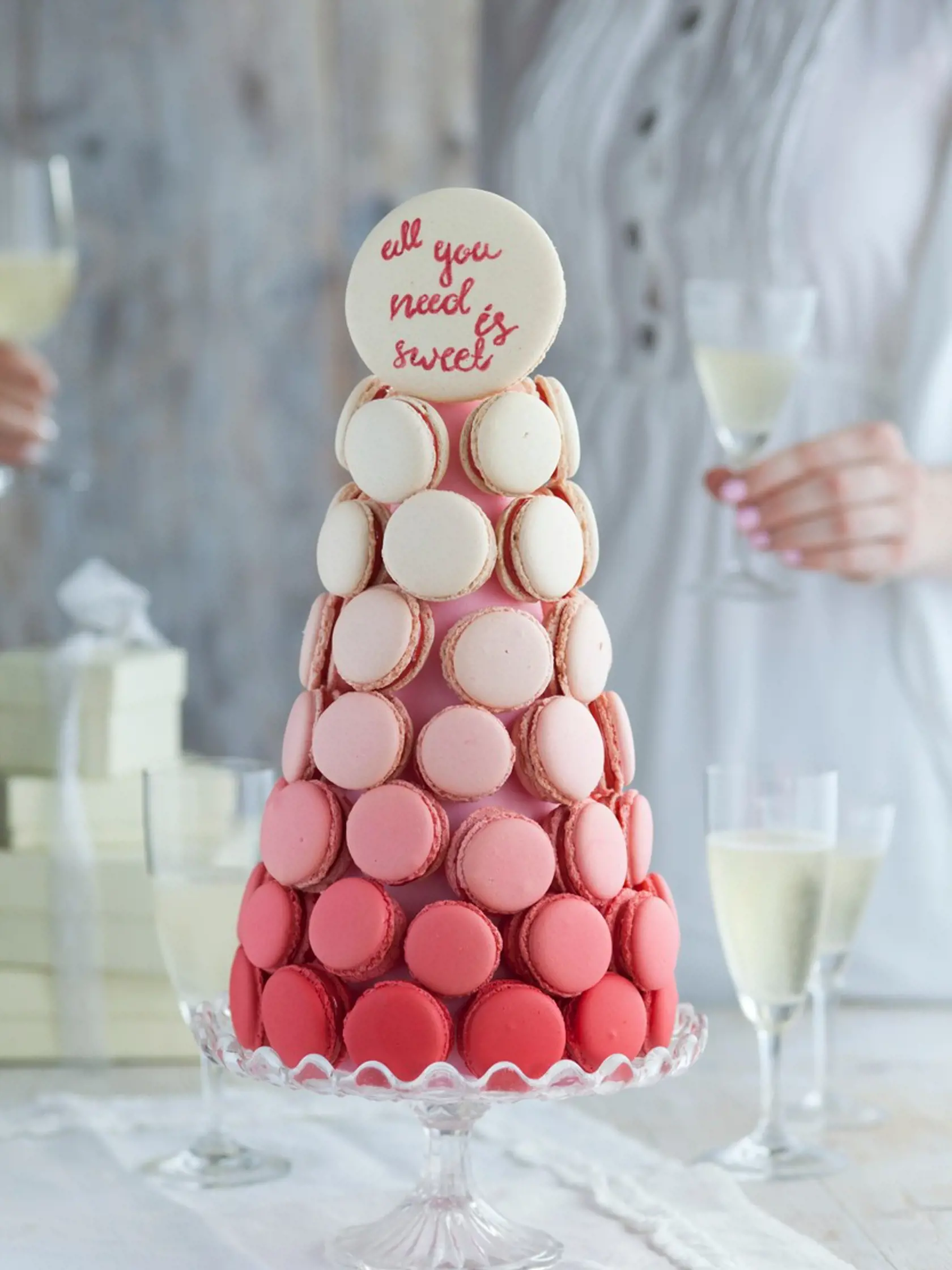 A festive macaroon pyramid with champagne, Image: 297633249, License: Rights-managed, Restrictions: Not available for book covers, Model Release: no, Credit line: Profimedia, Seasons.Agency Food