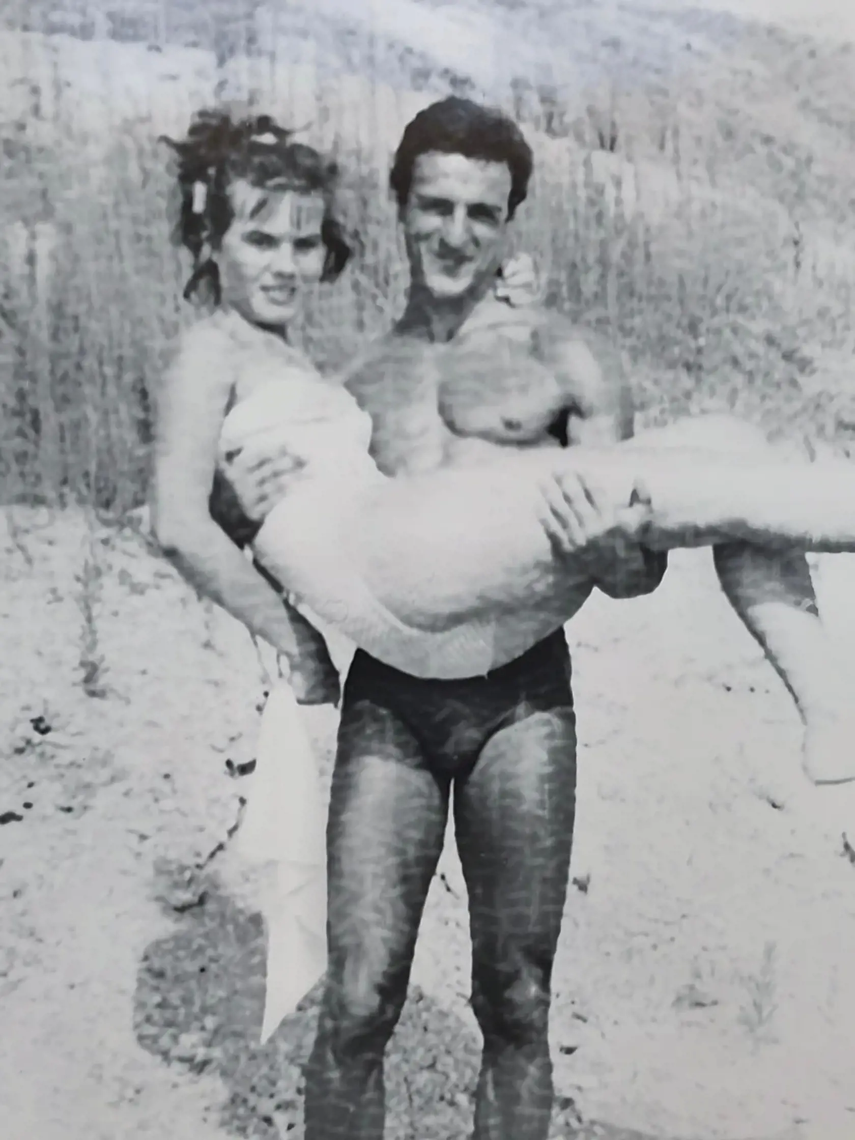 V roku 1957 ako mladí a zamilovaní.