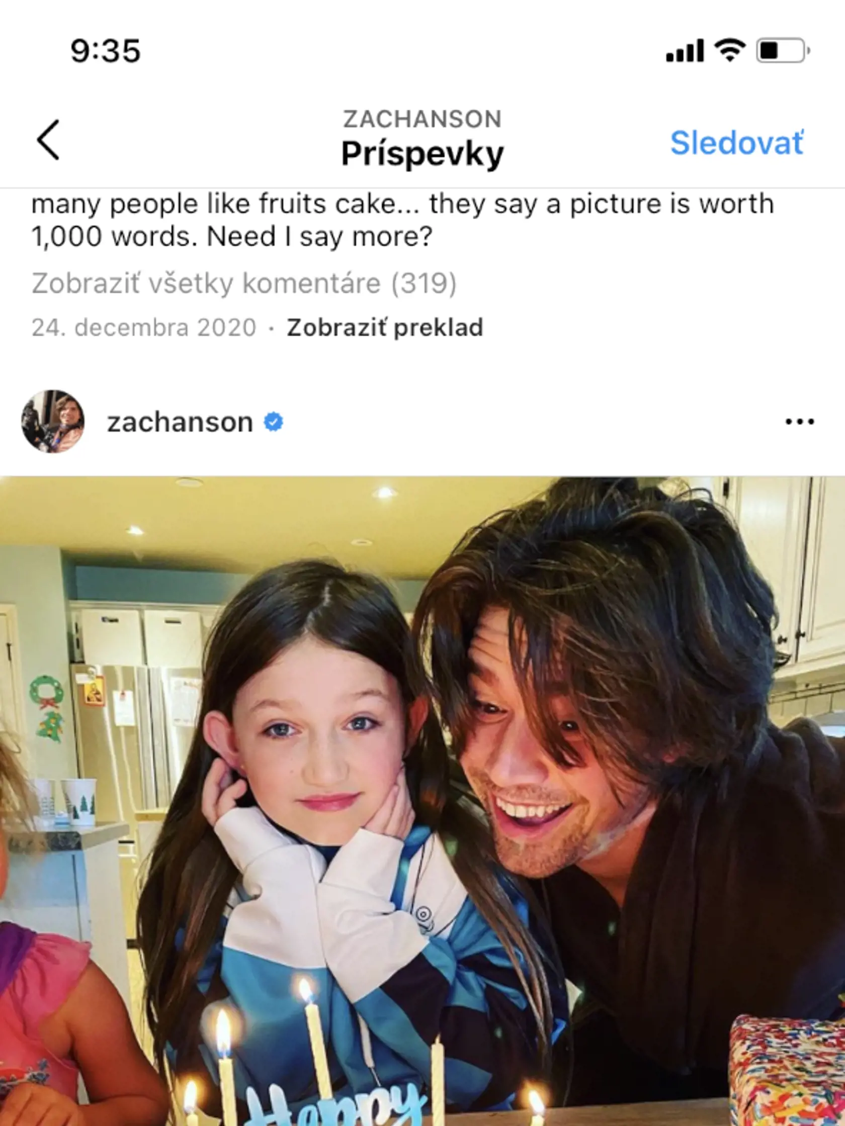 Zac s dcérkou.