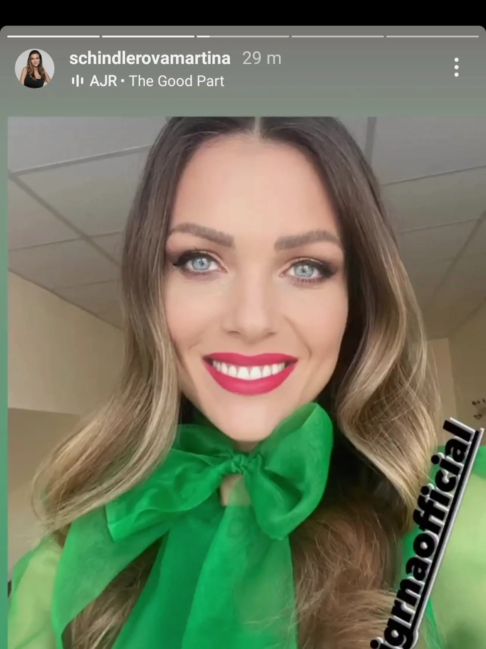 Martina Schindlerová s novým účesom.