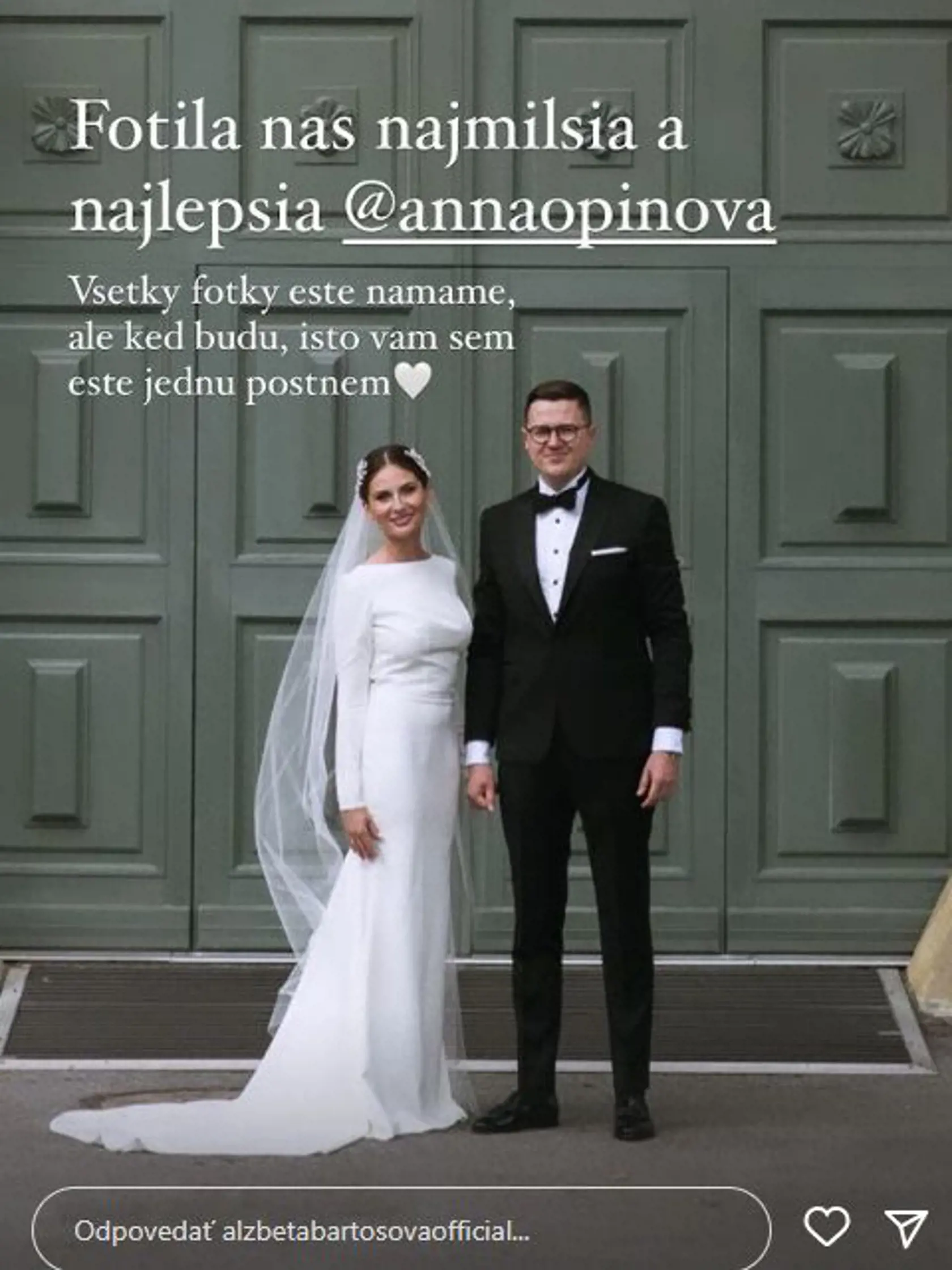 Herečka z Oteckov Alžbeta Bartošová sa vydala.