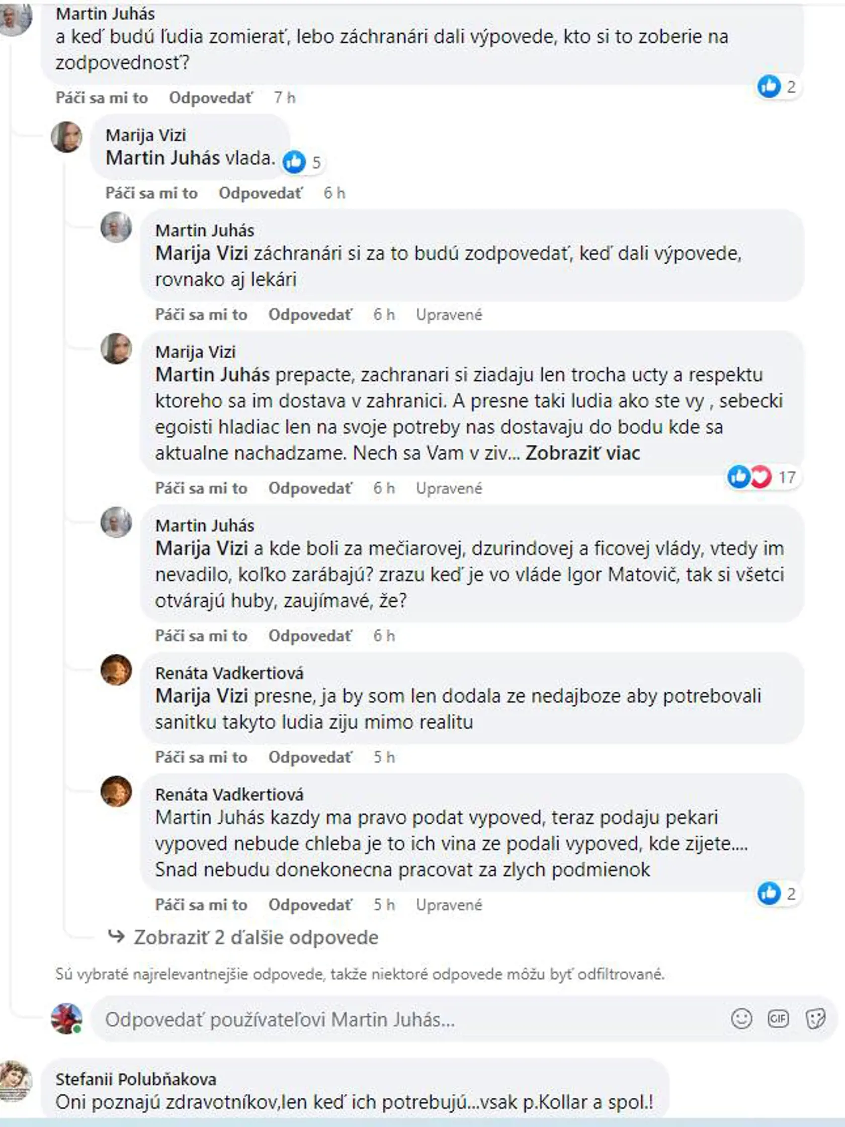 Výpovede záchranárov vyvolali na sociálnej sieti diskusiu