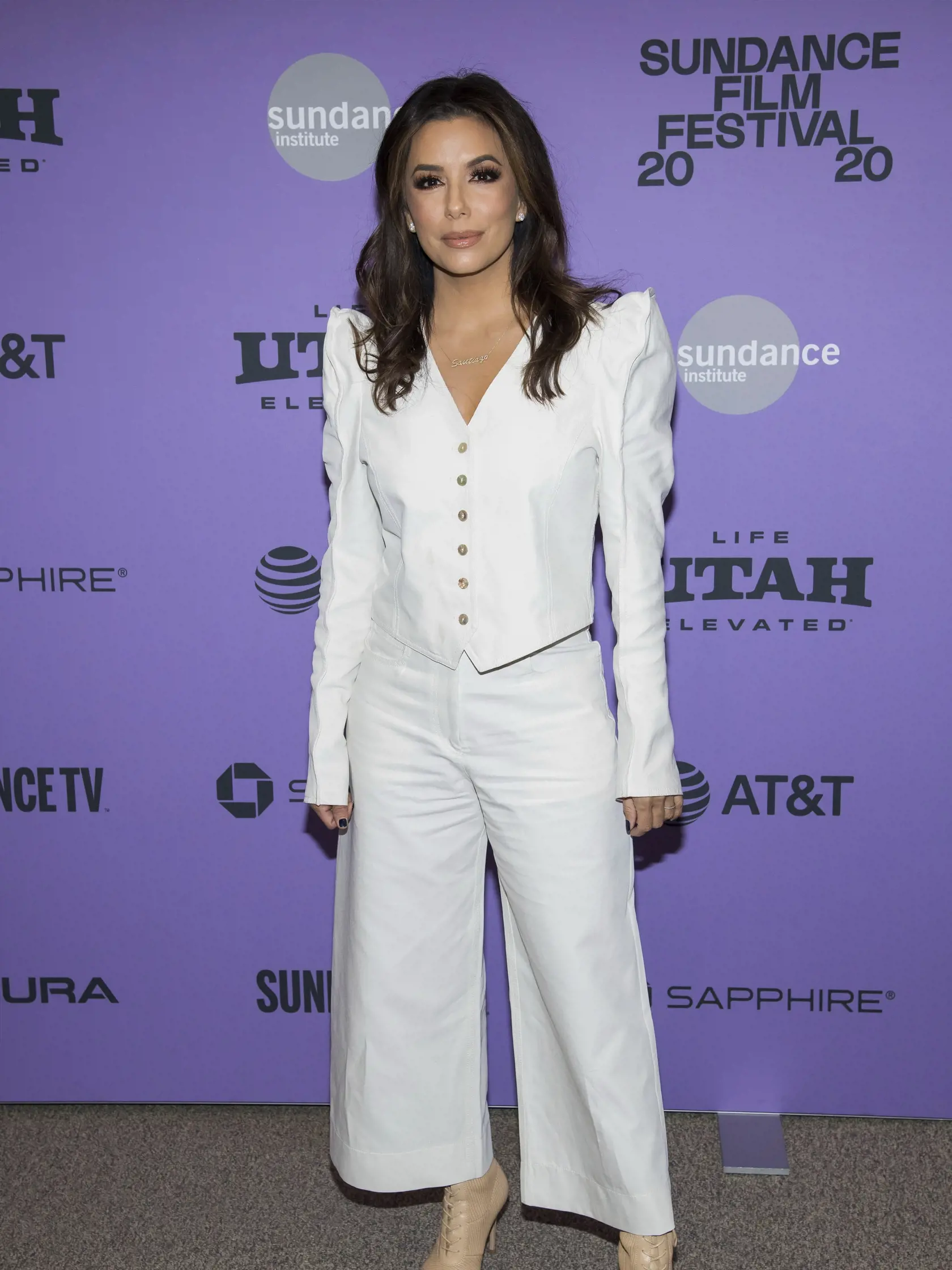 EBE 39 Park City - Na snímke americká herečka Eva Longoria (postava Carmen) prichádza na premiéru drámy Sylvie's Love v rámci festivalu nezávislého filmu Sundance Film Festival v americkom  Park City 27. januára 2020. FOTO TASR/AP
Eva Longoria attends the premiere of "Sylvie's Love" at the Eccles Theatre during the 2020 Sundance Film Festival on Monday, Jan. 27, 2020, in Park City, Utah. (Photo by Charles Sykes/Invision/AP)