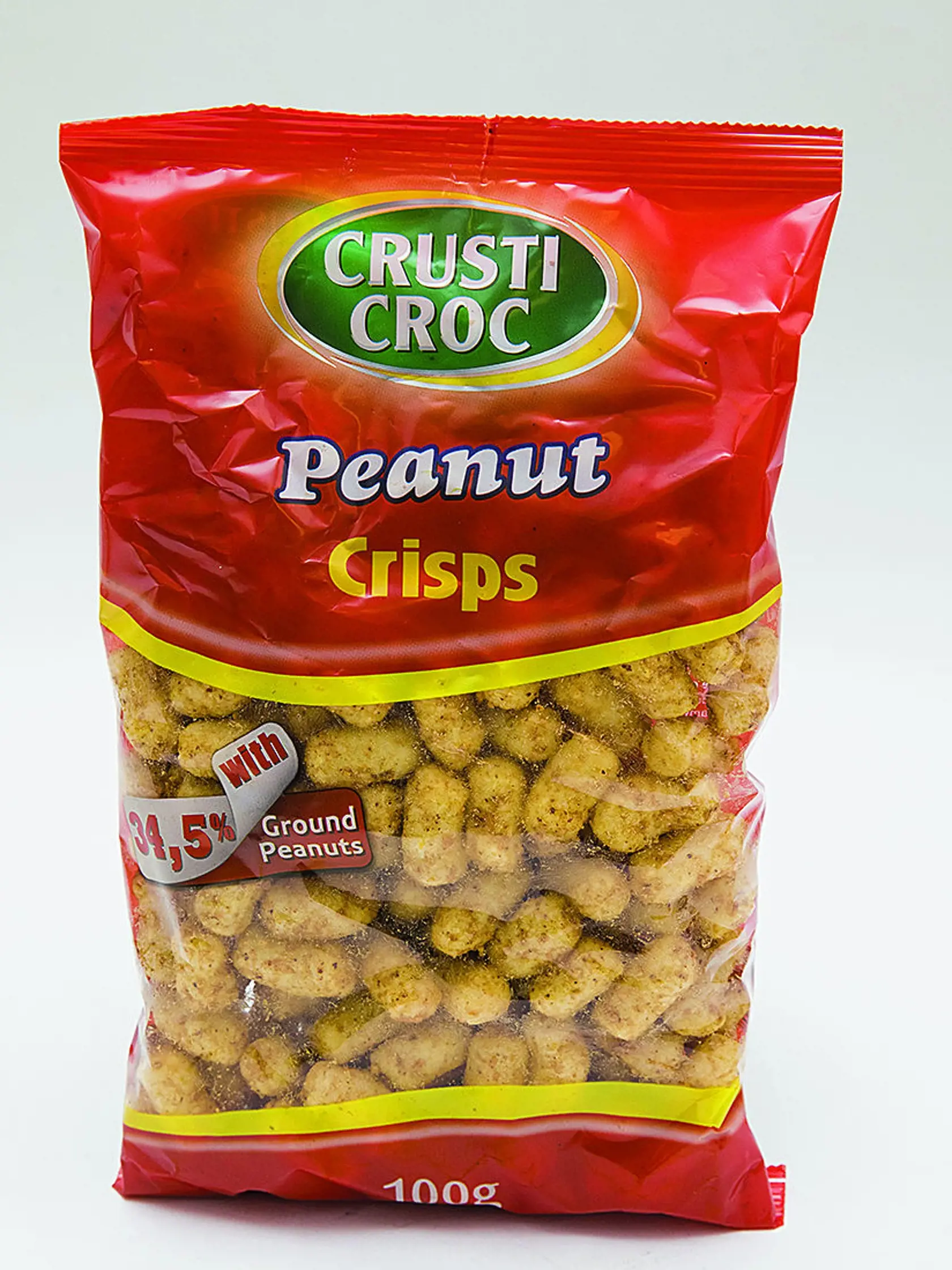 
Top! Víťaz
Peanut Crisps
Crusti Croc, 100 g
Predáva/ Lidl Krajina pôvodu/ neuvedená
Zloženie/ kukuričná krupica 50 %, pražené arašidy 34,5 %, palmový olej, jedlá soľ
Energia v 100 g/ 2 230 kJ Bielkoviny/ 14,2 g Sacharidy/ 47 g Tuky/ 32 g Soľ/ 1,8 g
Redakcia hodnotí: Veľké chrumky sú obalené hrubou vrstvou pomletých arašidov, ktoré neopadávajú. Z testovaných chrumiek majú najvyšší podiel arašidov a aj chuťovo sú najvýraznejšie. Na zahryznutie sú krehké a príjemne chrumkavé, slanšie, ale n