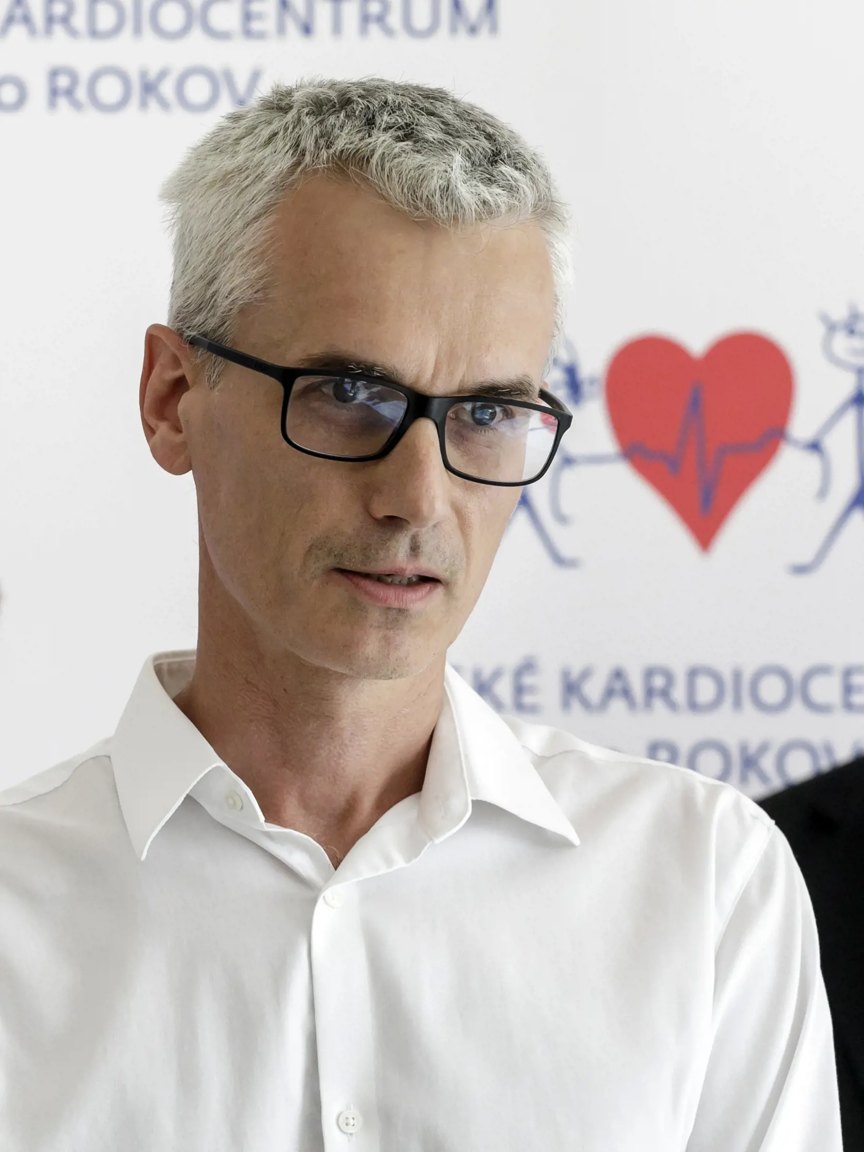 Na snímke námestník generálneho riaditeľa pre Detské kardiocentrum, pracoviska NÚSCH Martin Záhorec počas tlačovej konferencie Národného ústavu srdcových a cievnych chorôb (NÚSCH), a. s. a spoločnosti Lidl SR na tému Do detského kardiocentra pribudnú moderné prístroje na svetovej úrovni. V Bratislave 18. júla 2023. FOTO TASR - Dano Veselský
