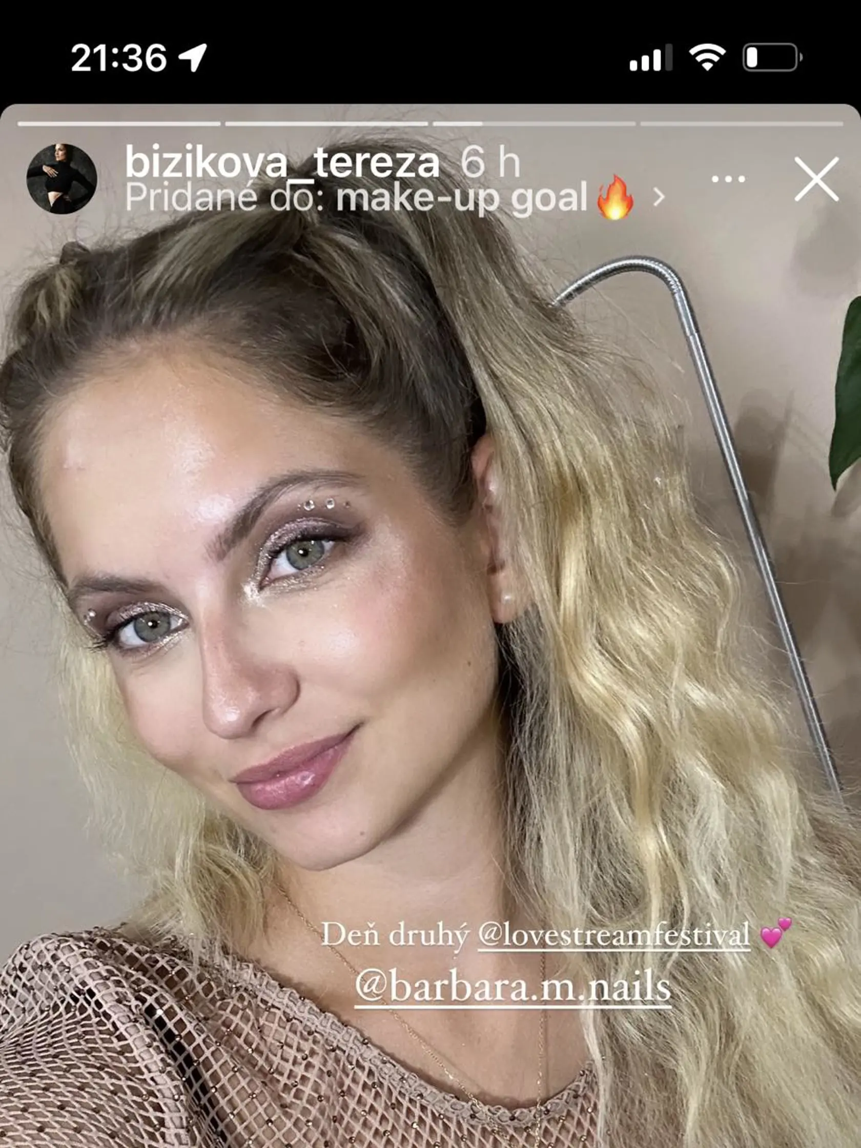 Festival Lovestream prilákal mnohé známe tváre. Na snímke Fašiangova ex Tereza Bizíková.