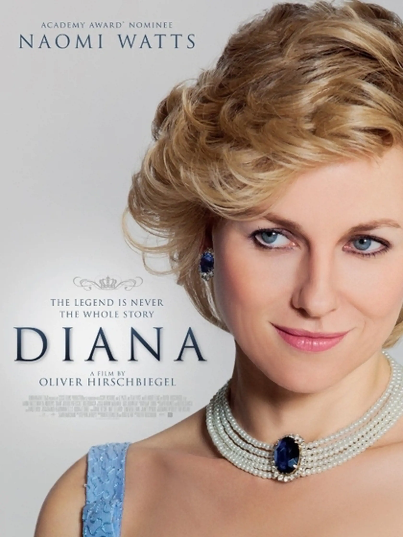 Naomi Watts na plagáte k filmu o Diane.
