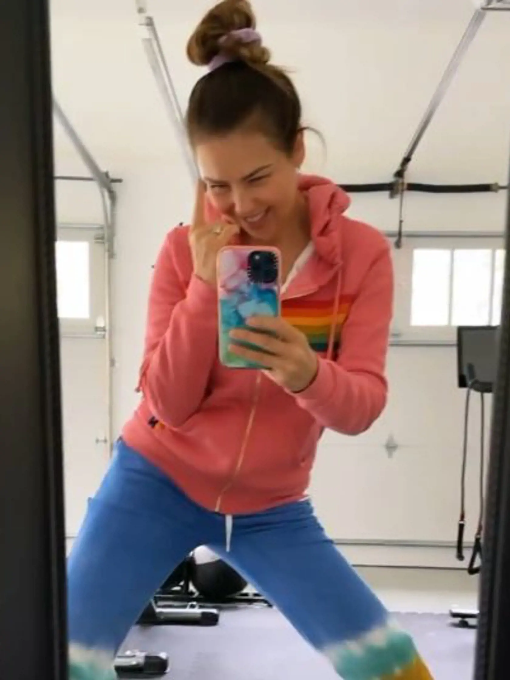 Thalía sa predviedla počas cvičenia v teplákoch a bez mejkapu.