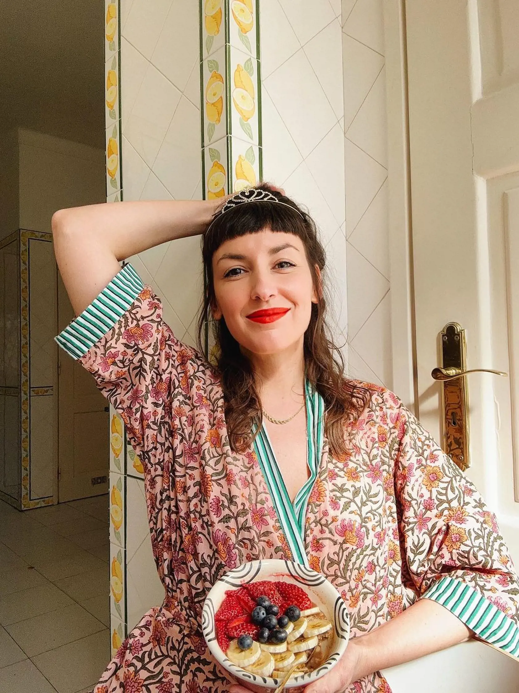 Tamara Šimončíková a jej raňajky.