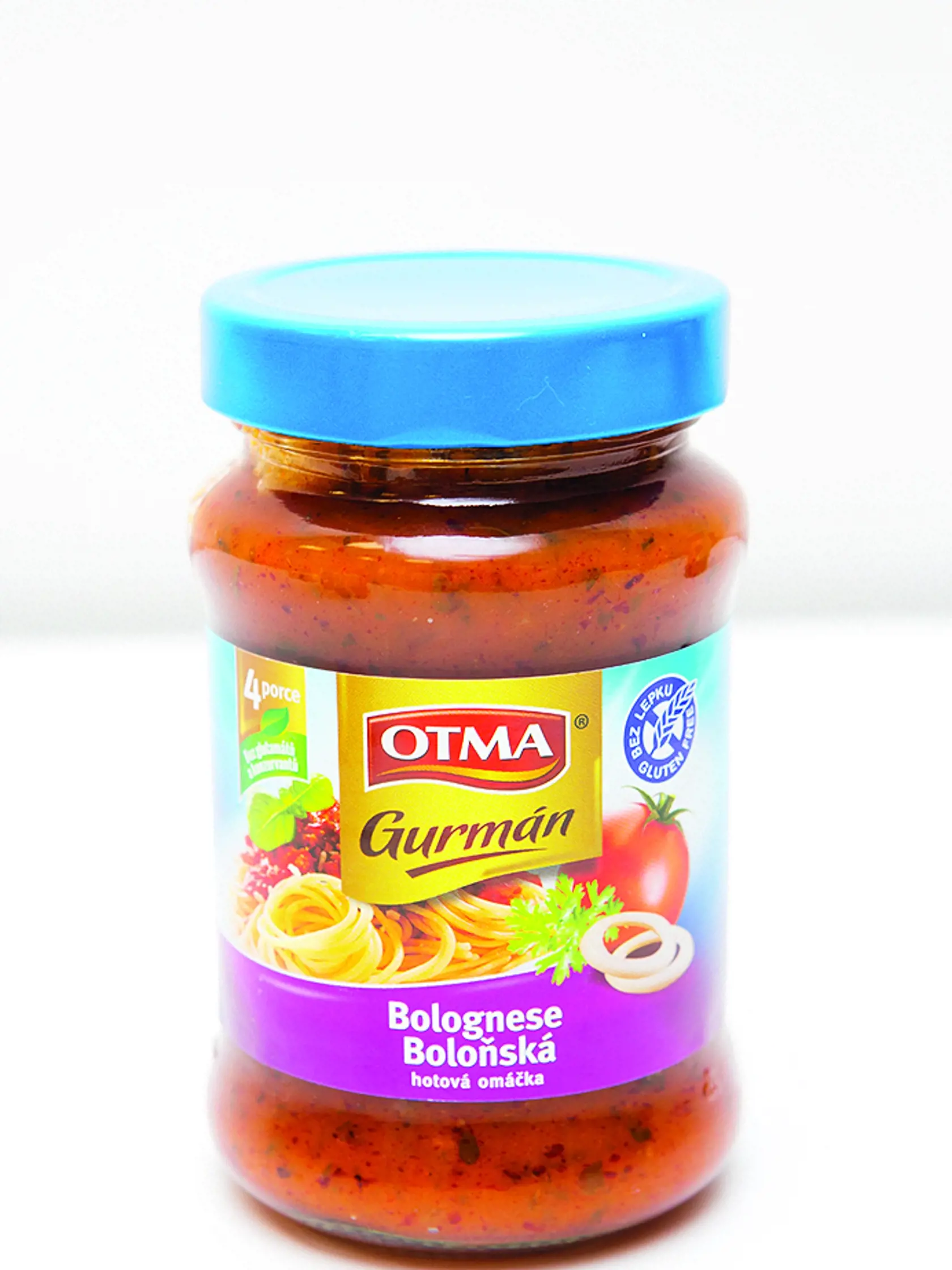 Bolonská hotová omáčka OTMA, 350 g
Krajina pôvodu Česko. Zloženie: cibuľa 37 %, voda, paradajkový pretlak 15 %, cukor, repkový olej, paprika, kvasný liehový ocot, zahusťovadlo: modifikovaný škrob, cesnak, jedlá soľ, regulátor kyslosti: kyselina citrónová, koreniny, petržlenová vňať. Energia v 100 g: 498 kJ, bielkoviny: 1,4 g, sacharidy: 16,1 g, tuky: 5,4 g a soľ: 1,2 g.
REDAKCIA HODNOTÍ: Najtmavšia a najhustejšia omáčka má zeleninovo-korenistú vôňu. Neobsahuje mäso, iba zeleninu pokrájanú n