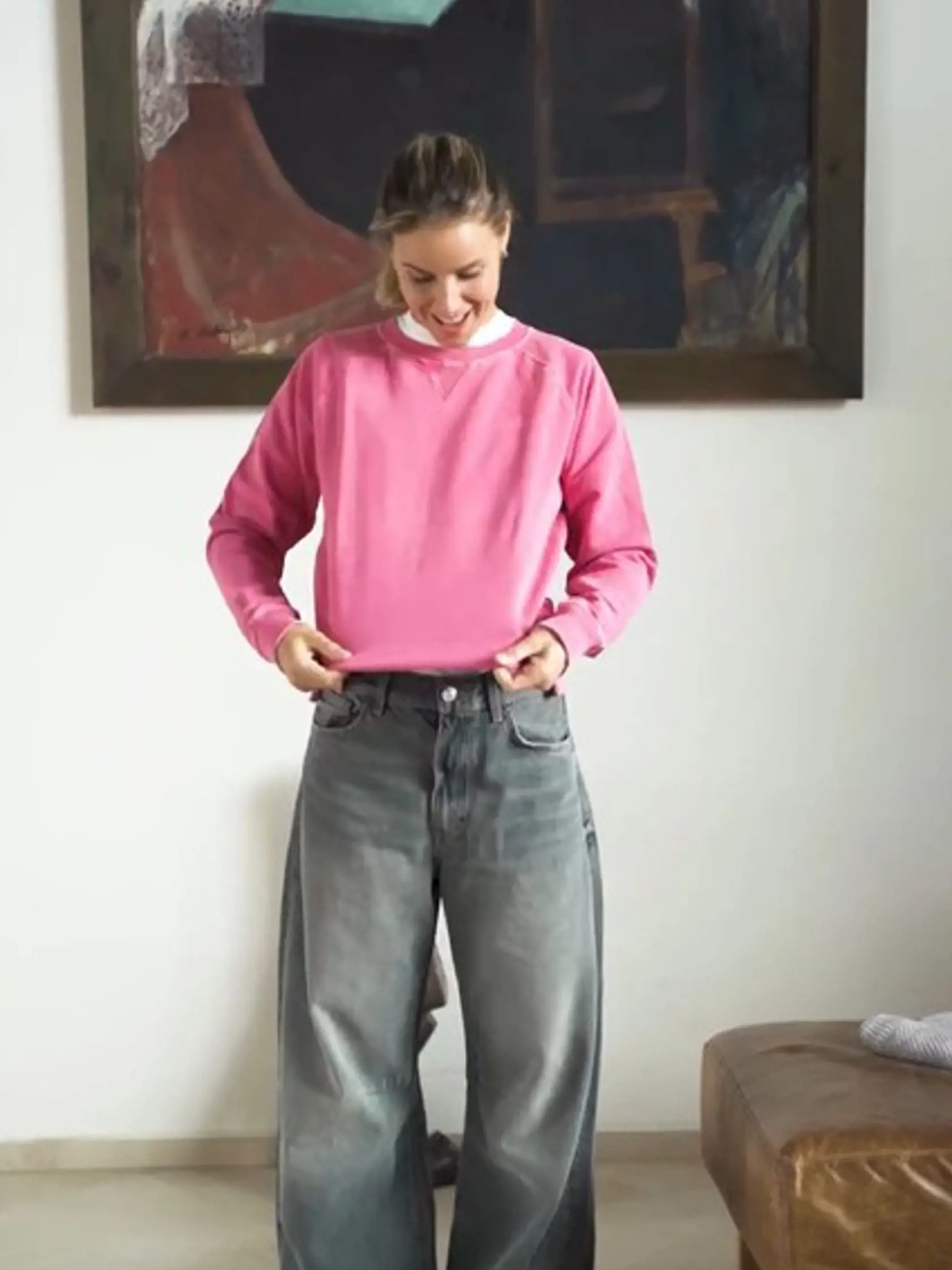 Nela Pocisková ukázala doma veľký obraz.