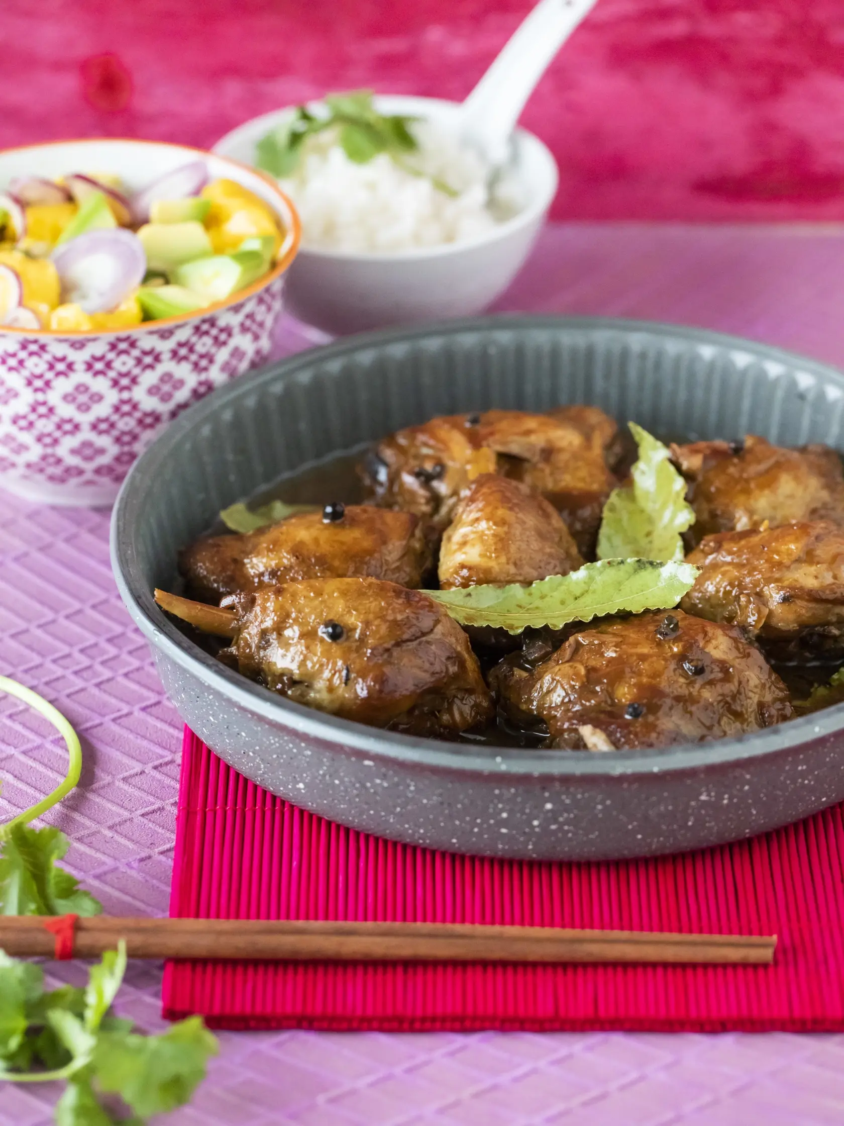 kuracie adobo s ryžou