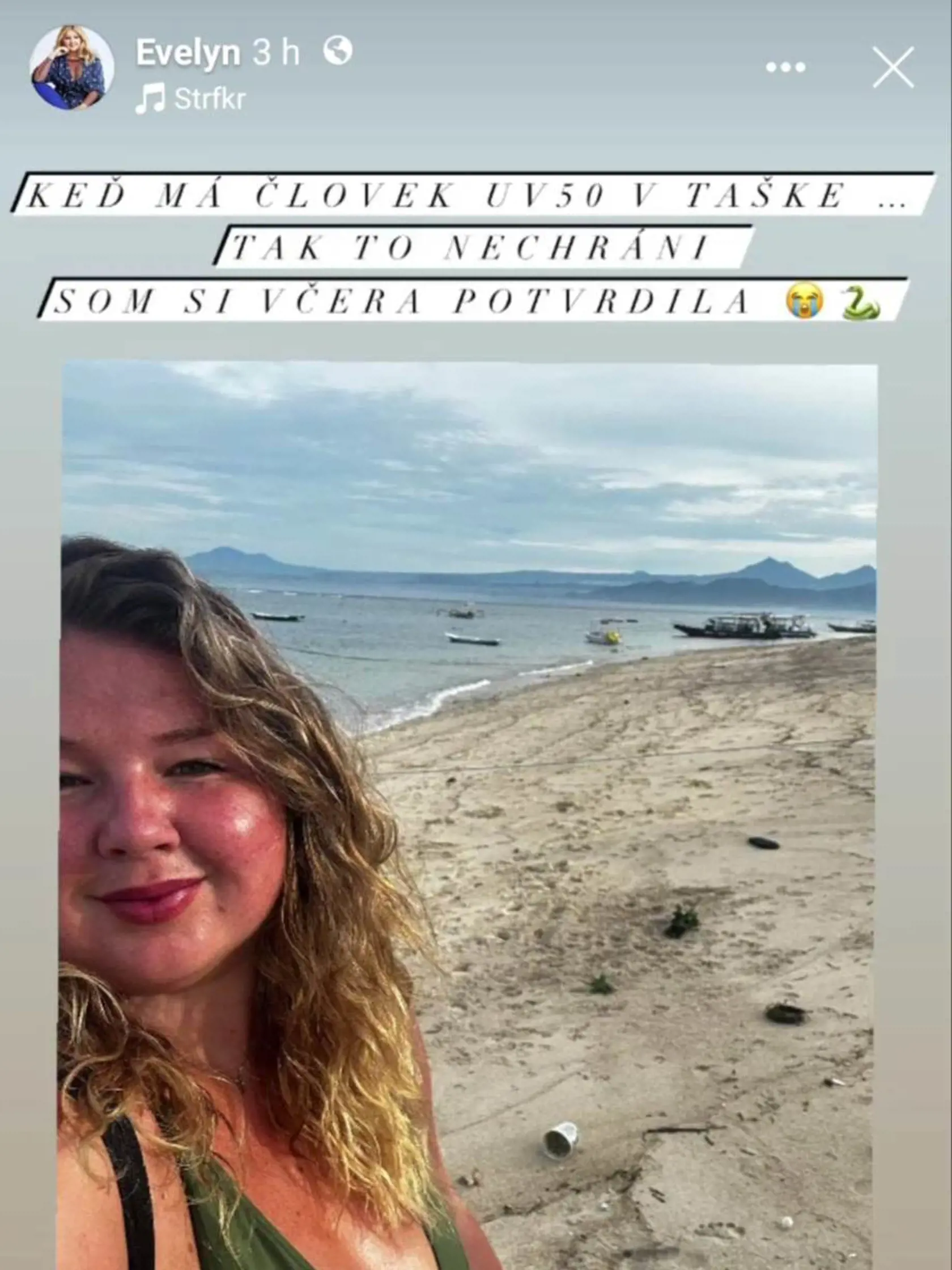 Evelyn si užíva v exotike