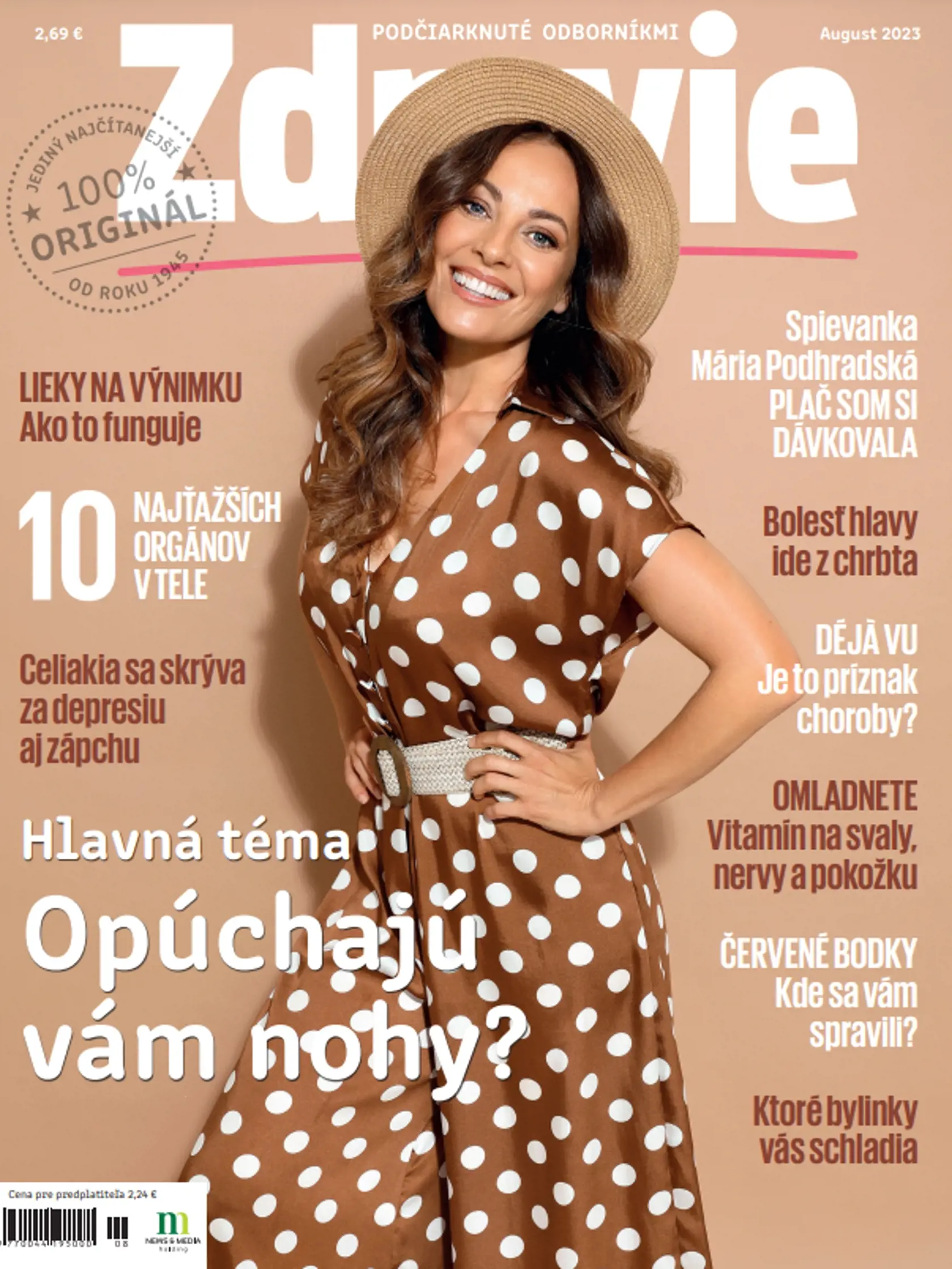 Mária podhradská na titulke Zdravia 8/2023
