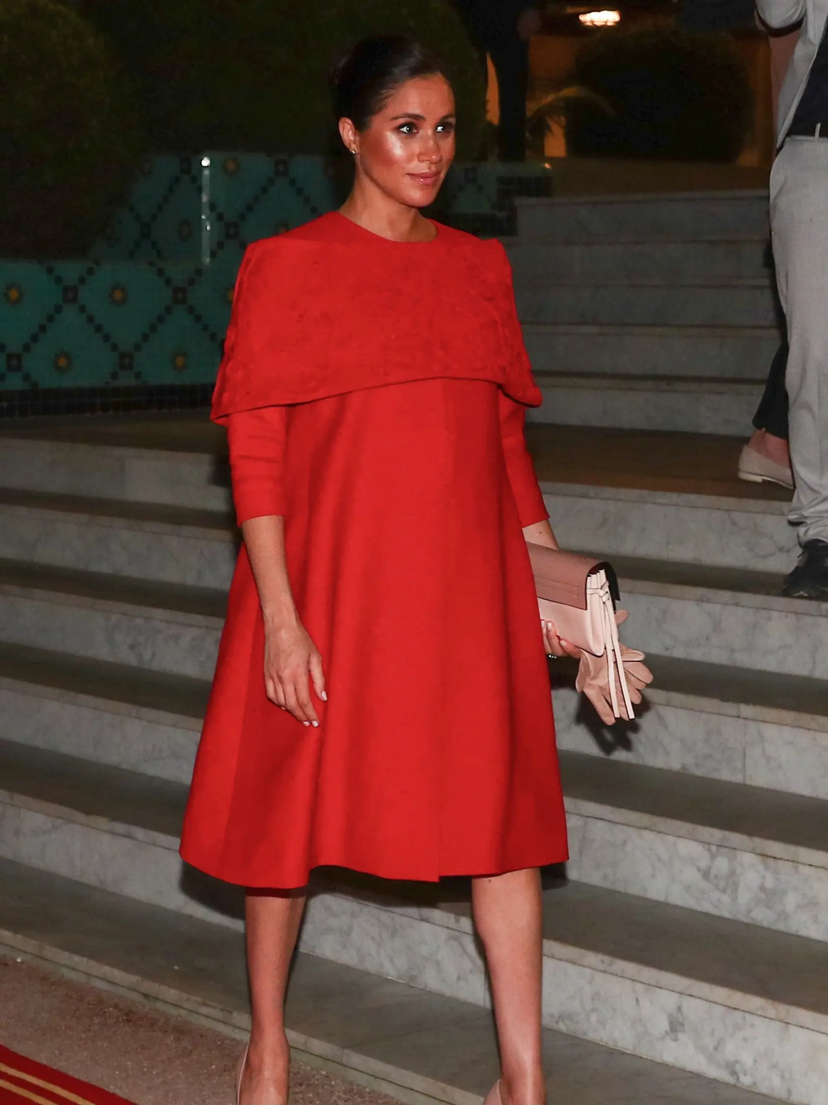 CASABLANCA, MOROCCO - FEBRUARY 23:  Meghan, Duchess of Sussex arrives to meet Crown Prince of Morocco, Moulay Hassan at a Royal Residence on February 23, 2019 in Rabat, Morocco.  (Photo by Pool/Samir Hussein/WireImage)