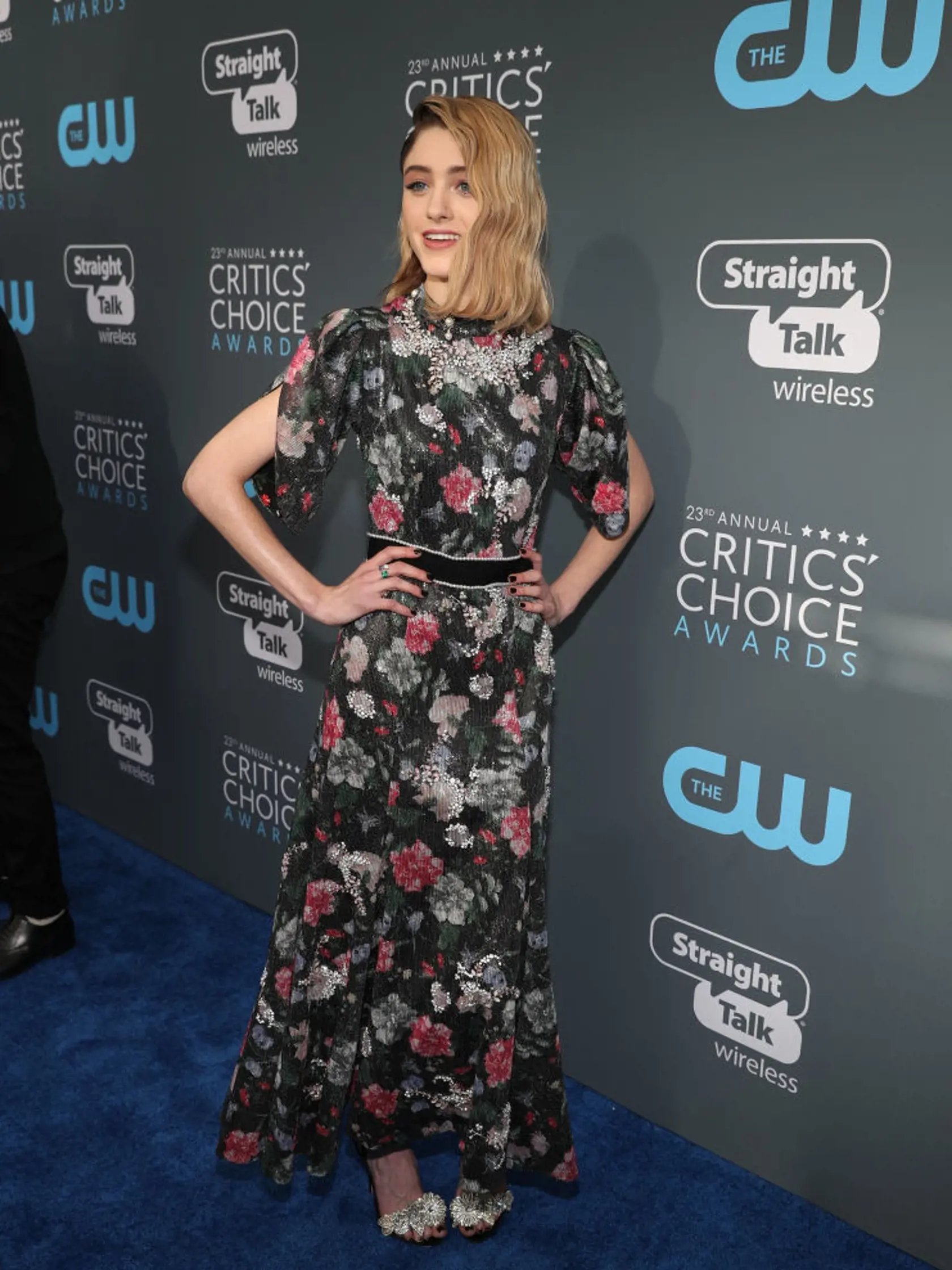 SANTA MONICA, CA - JANUARY 11:  Actor Natalia Dyer attends The 23rd Annual Critics' Choice Awards at Barker Hangar on January 11, 2018 in Santa Monica, California.  (Photo by Christopher Polk/Getty Images for The Critics' Choice Awards  )
