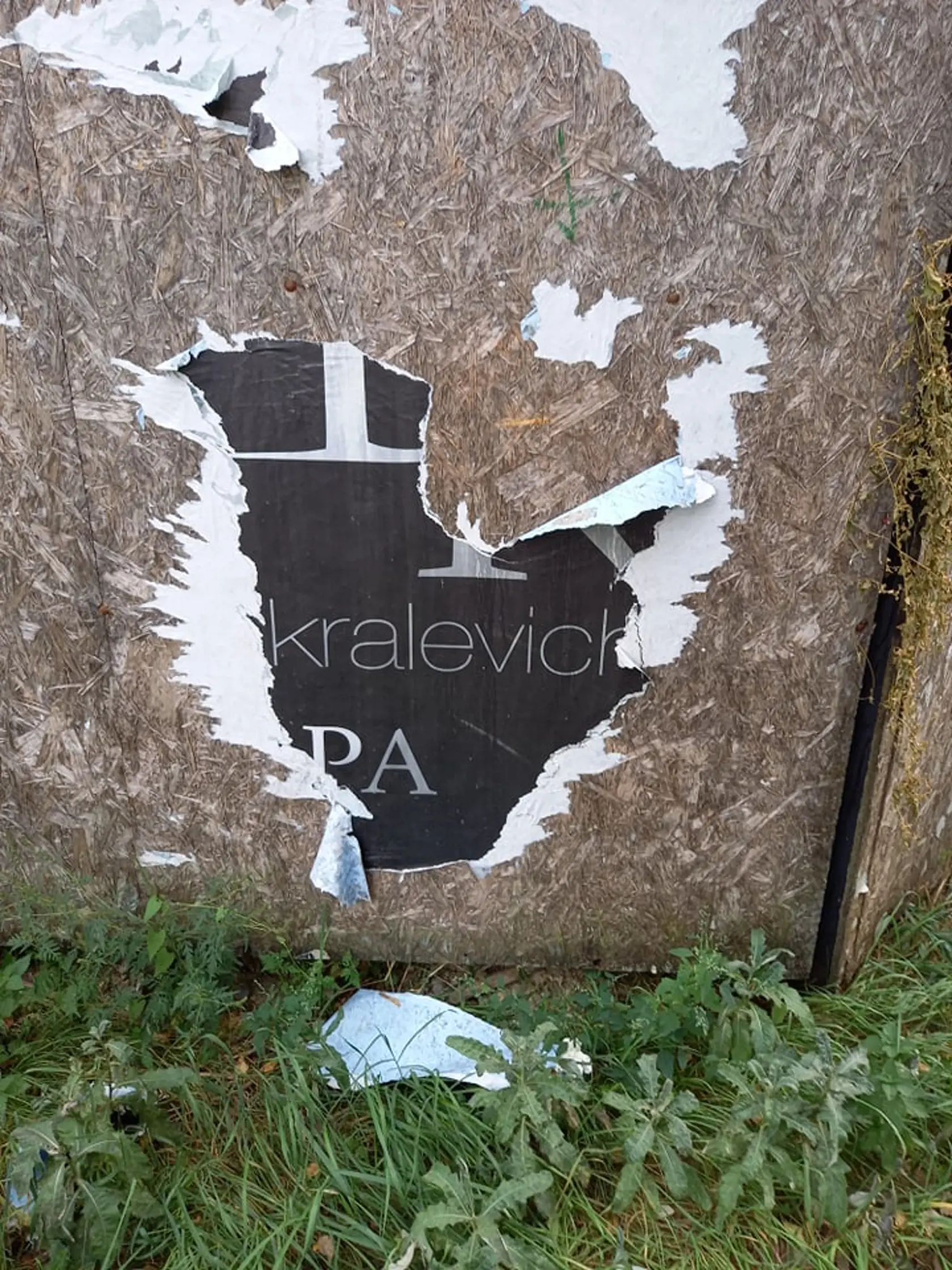 23. september 2020: Bilbord Daniely Kralevich je strhnutý.