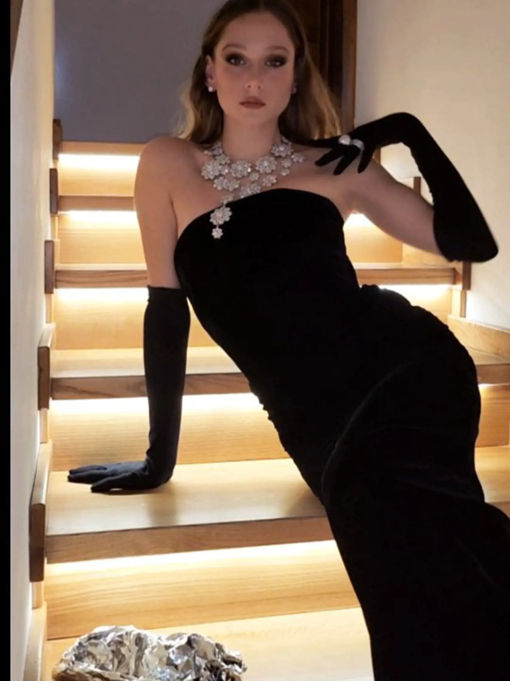 Emma Drobná v šatách od Fera Mikloška vyzerala ako bohyňa.